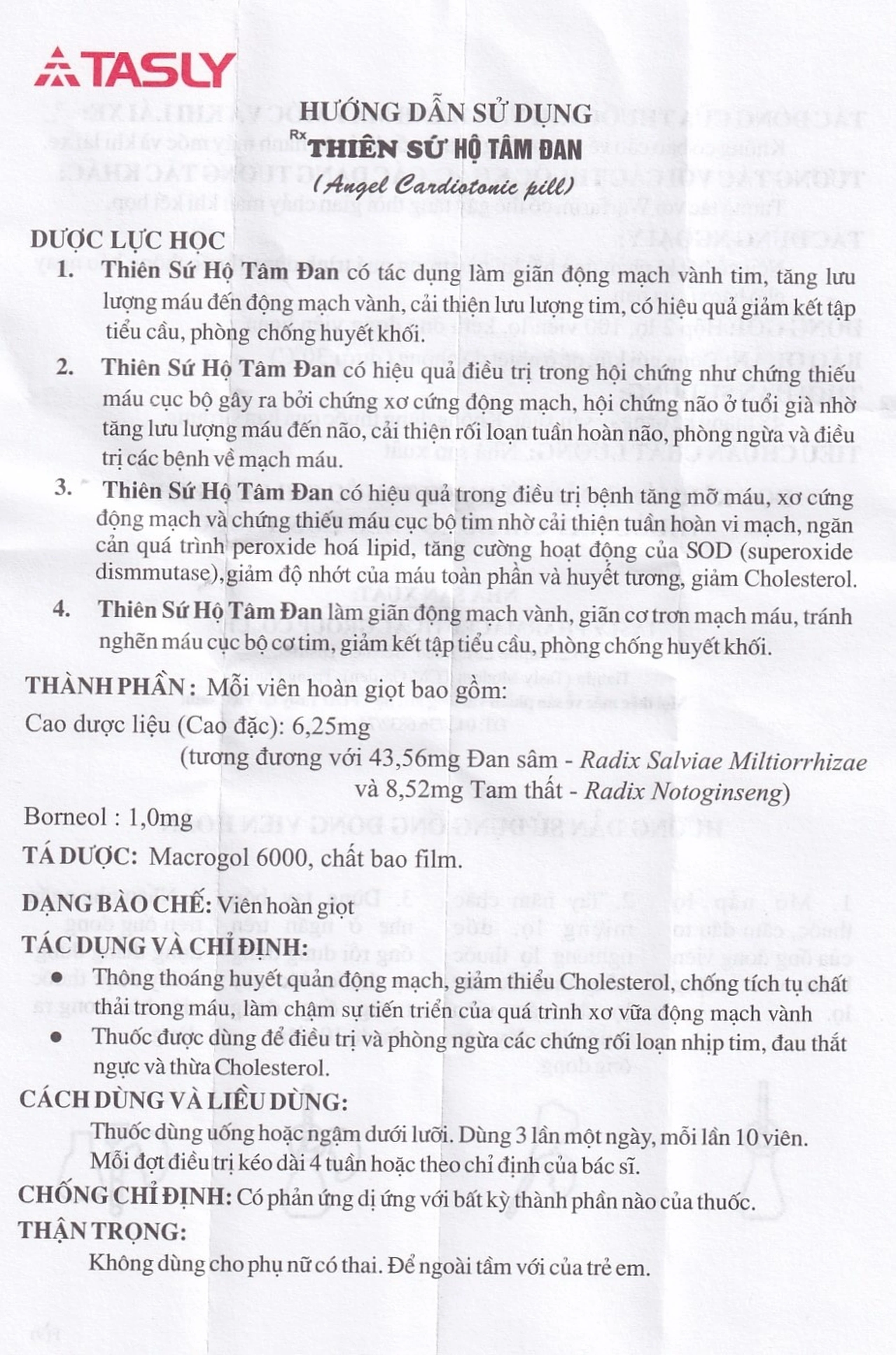 Thuốc Thiên Sứ Hộ Tâm Đan hỗ trợ tăng lưu lượng máu, cải thiện lưu lượng tim (2 lọ x 100 viên)