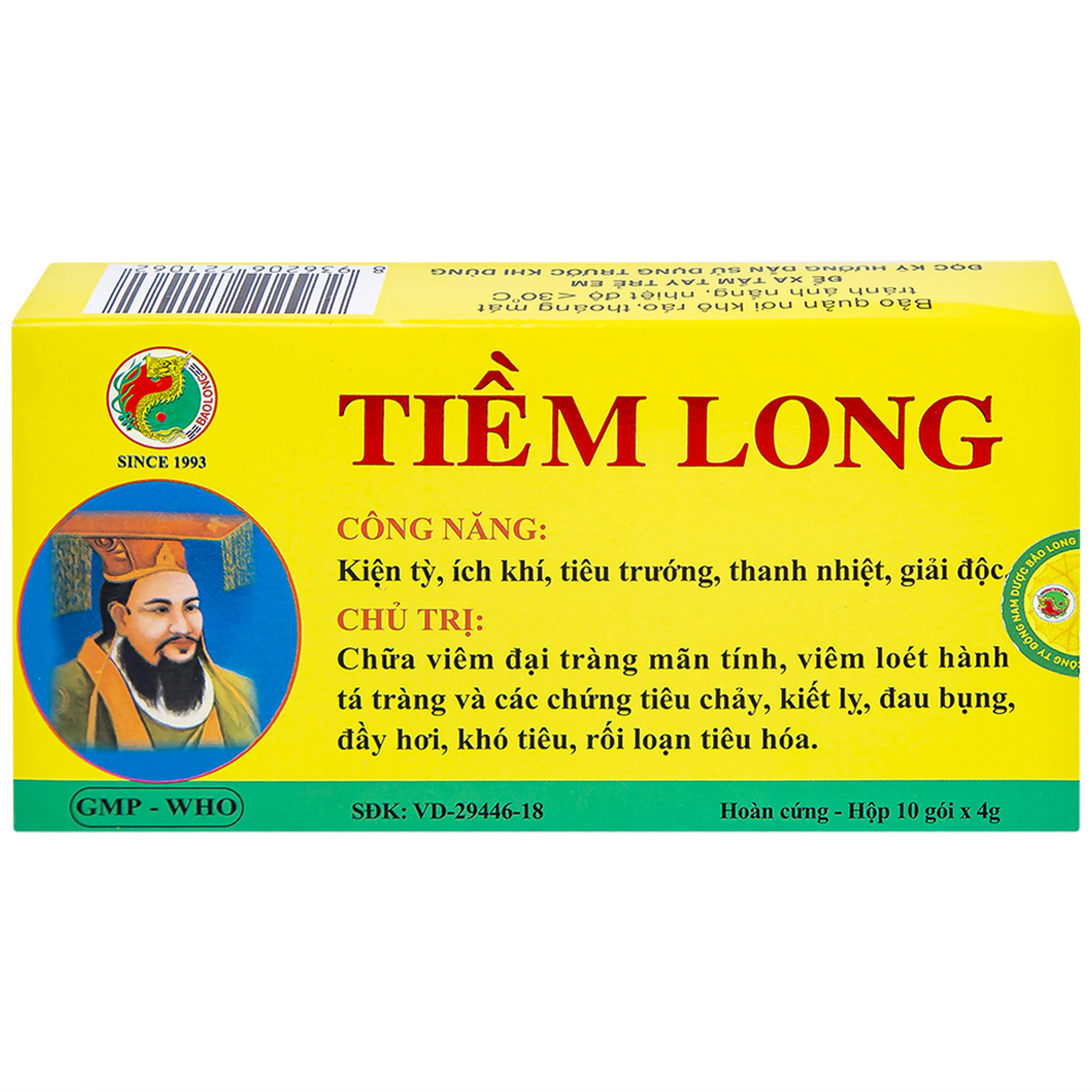 Thuốc Tiềm Long Bảo Long điều trị viêm đại tràng, loét hành tá tràng (10 gói x 4g)