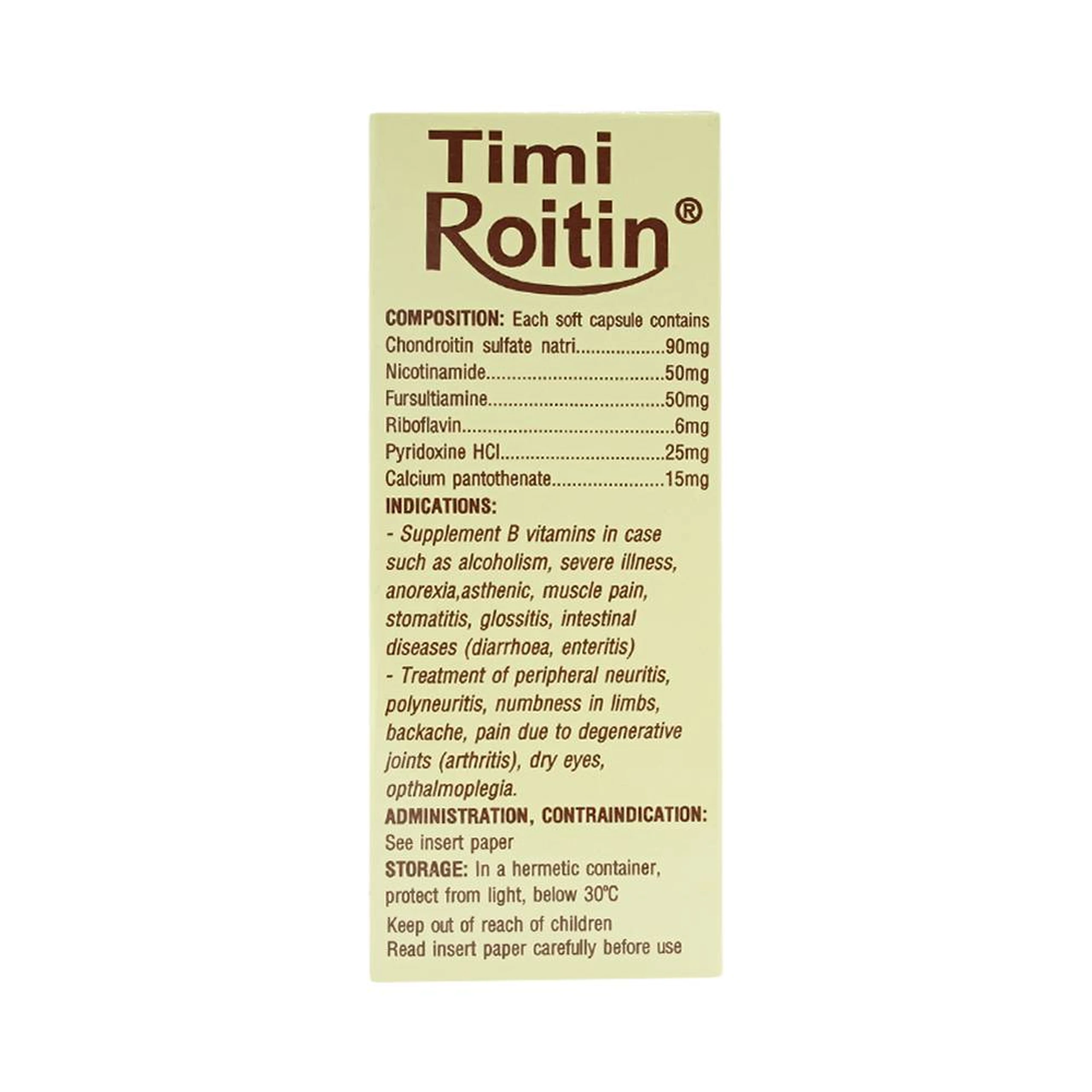 Thuốc Tmi Roitin bổ sung các vitamin nhóm B (24 vỉ x 5 viên)