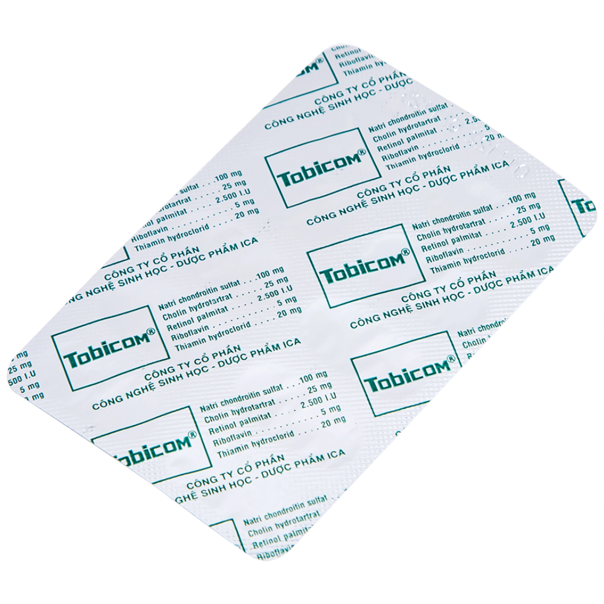 Thuốc Tobicom ICA hỗ trợ điều trị mỏi mắt, đau nhức mắt (3 gói x 6 vỉ x 10 viên)
