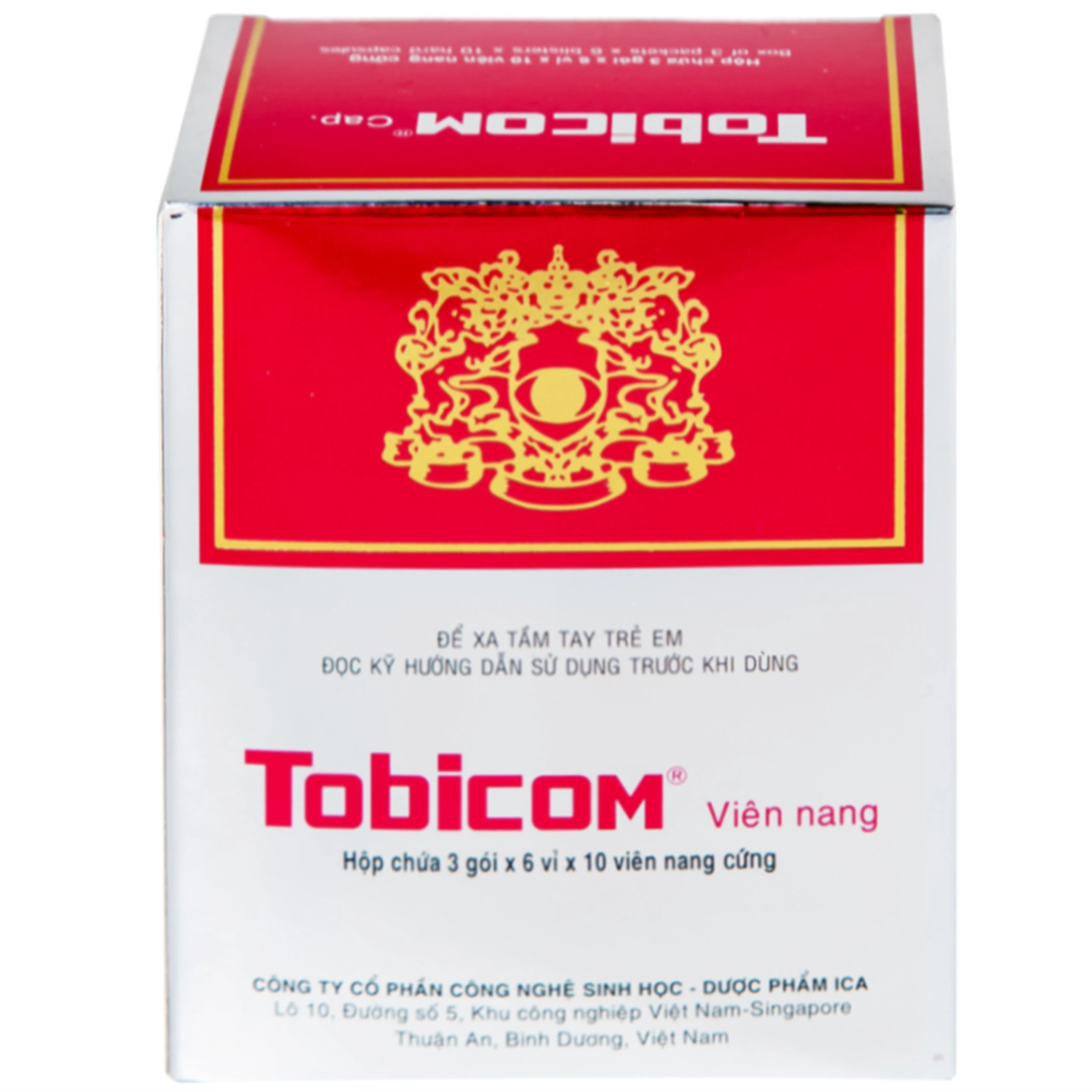 Thuốc Tobicom ICA hỗ trợ điều trị mỏi mắt, đau nhức mắt (3 gói x 6 vỉ x 10 viên)