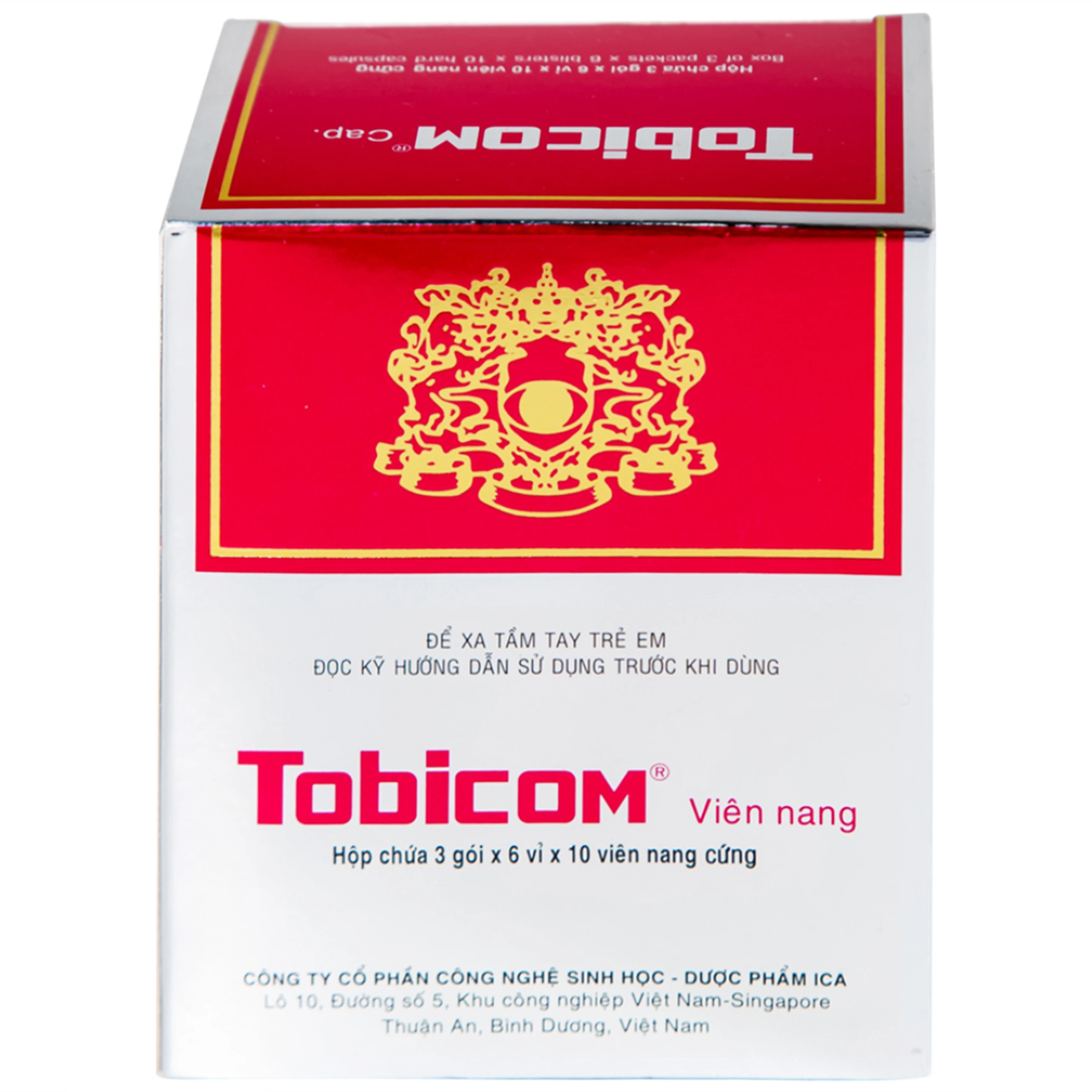 Thuốc Tobicom ICA hỗ trợ điều trị mỏi mắt, đau nhức mắt (3 gói x 6 vỉ x 10 viên)