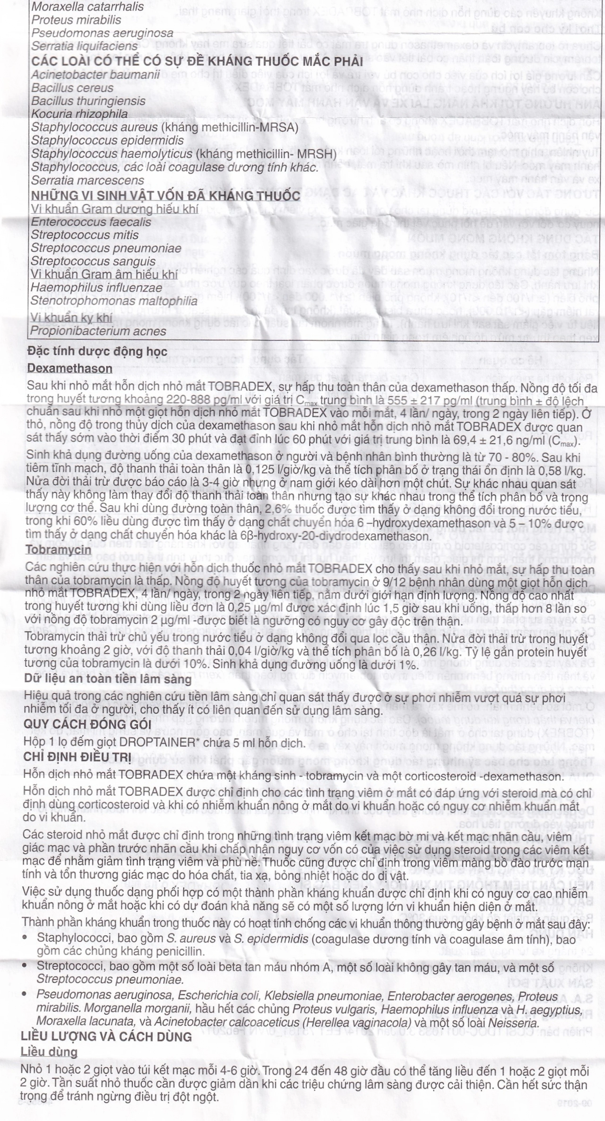Hỗn dịch nhỏ mắt Tobradex điều trị tình trạng viêm ở mắt (5ml)