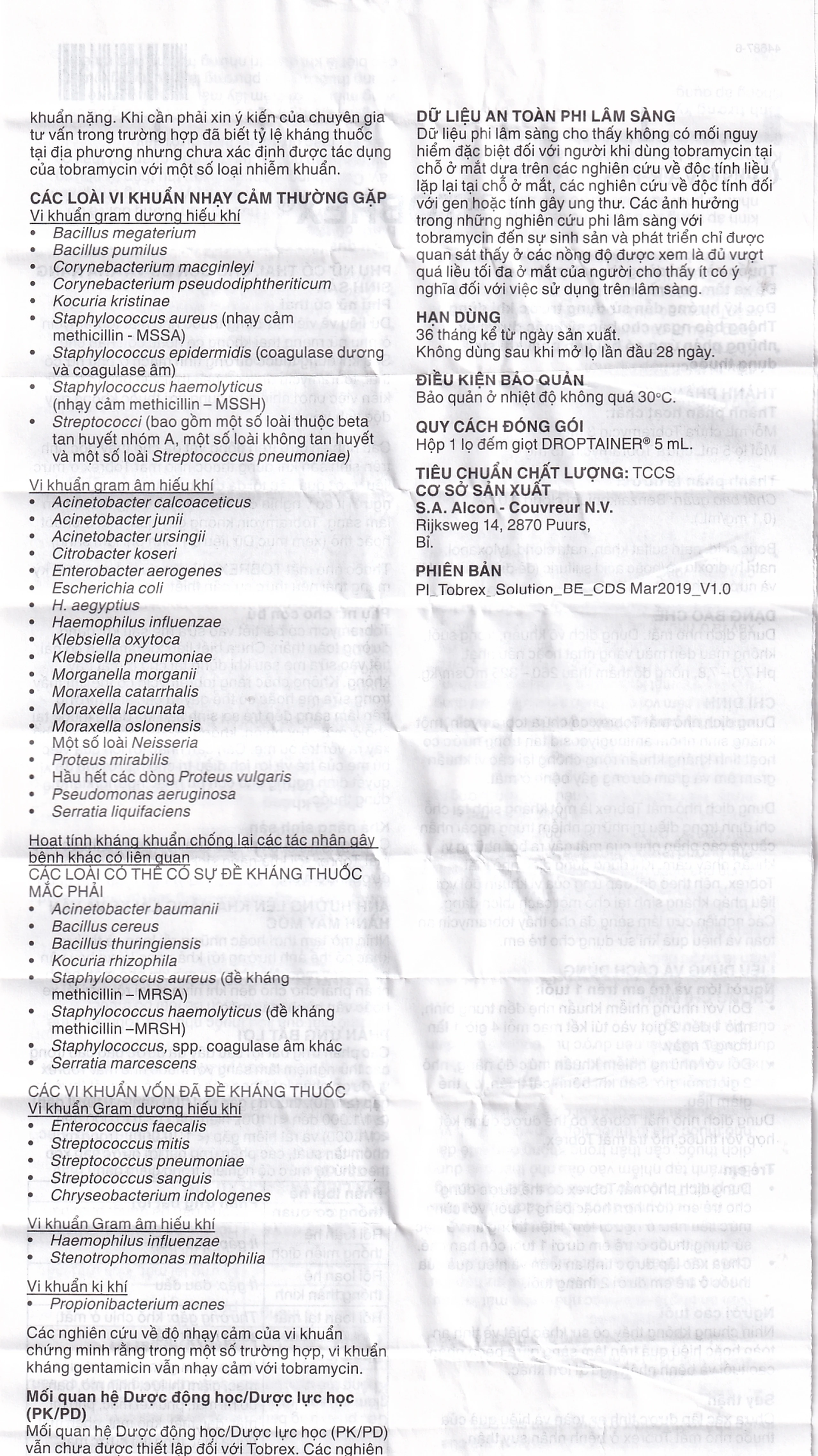 Thuốc nhỏ mắt Tobrex Alcon điều trị nhiễm khuẩn ở mắt (5ml)