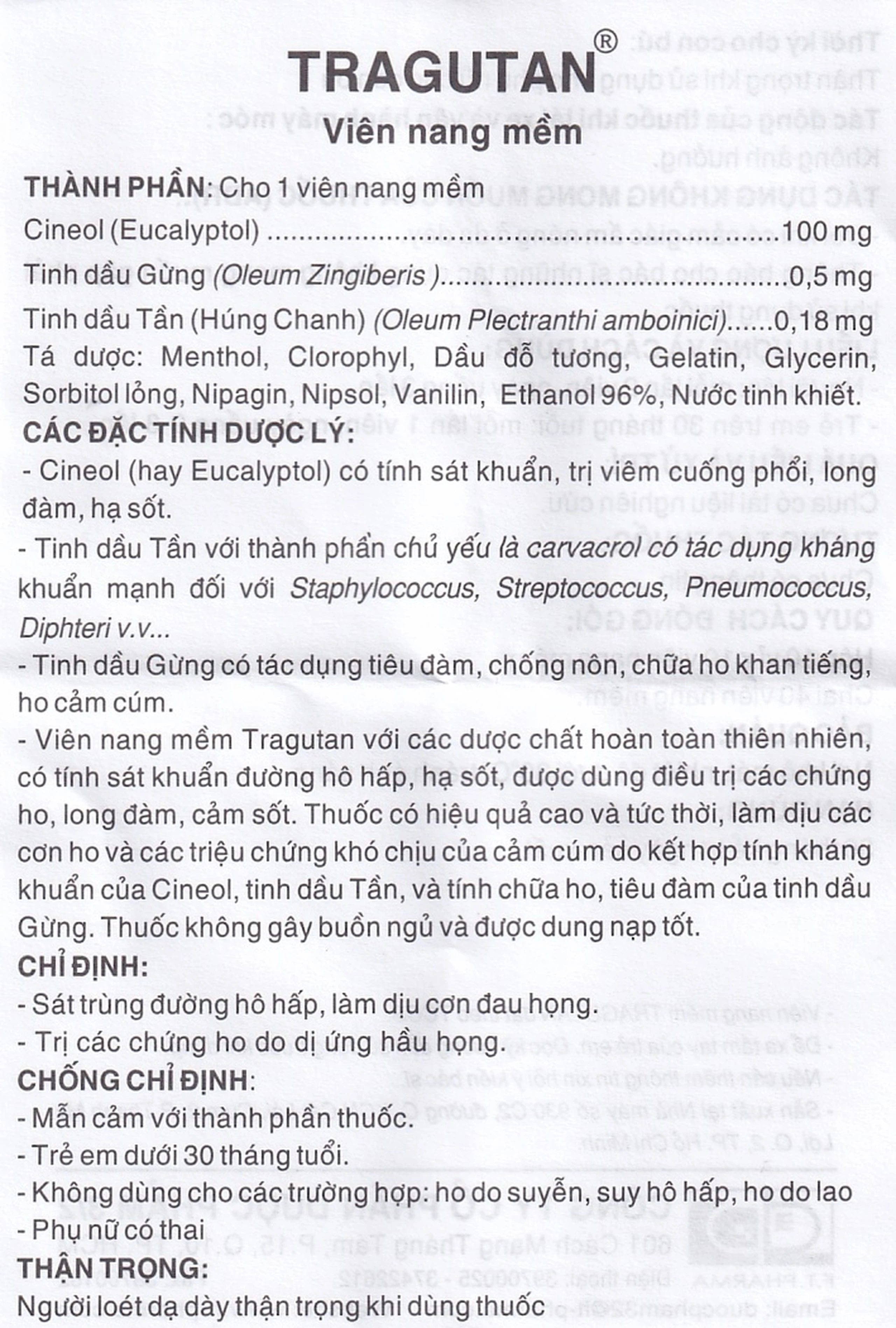 Thuốc Tragutan Dược 3/2 sát trùng đường hô hấp, dịu cơn đau họng (10 vỉ x 10 viên)