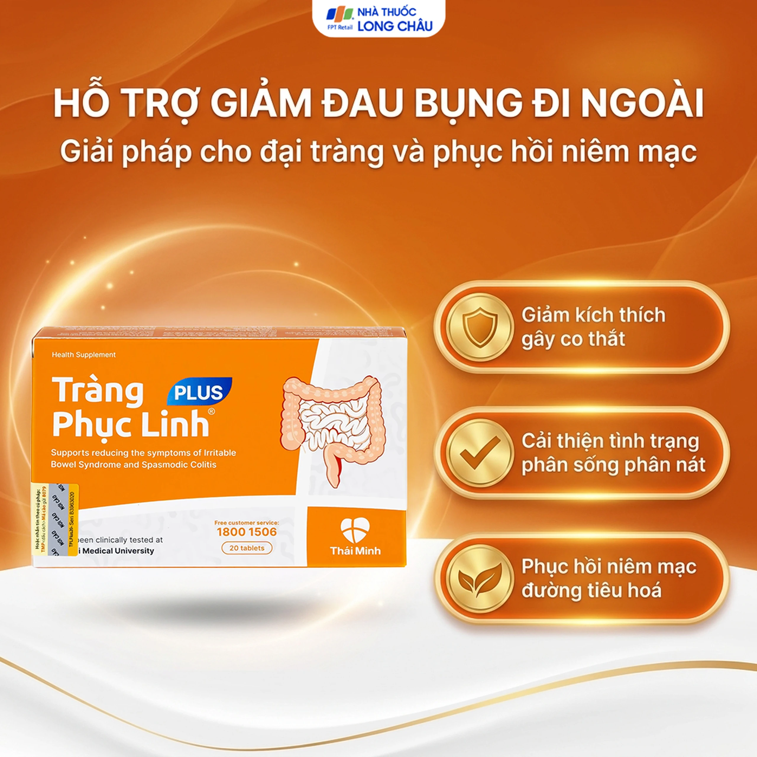 Viên giảm triệu chứng ruột Tràng Phục Linh Plus (2 vỉ x 10 viên) 4