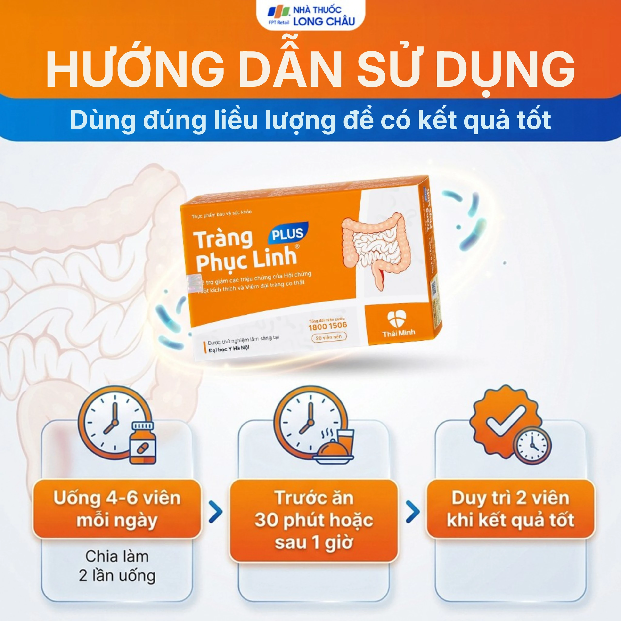 Viên giảm triệu chứng ruột Tràng Phục Linh Plus (2 vỉ x 10 viên) 5