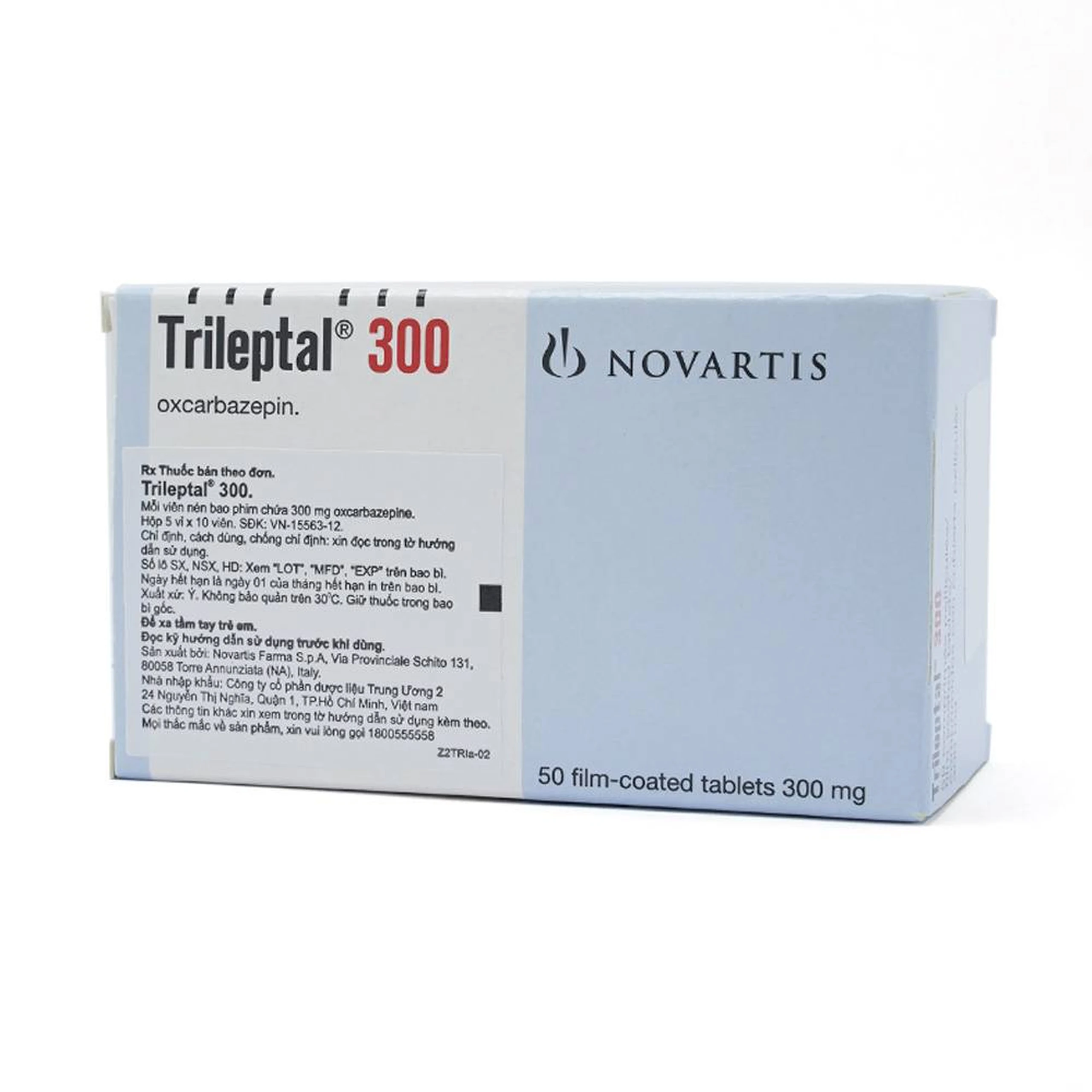Thuốc Trileptal 300 Novartis điều trị động kinh cục bộ (5 vỉ x 10 viên)