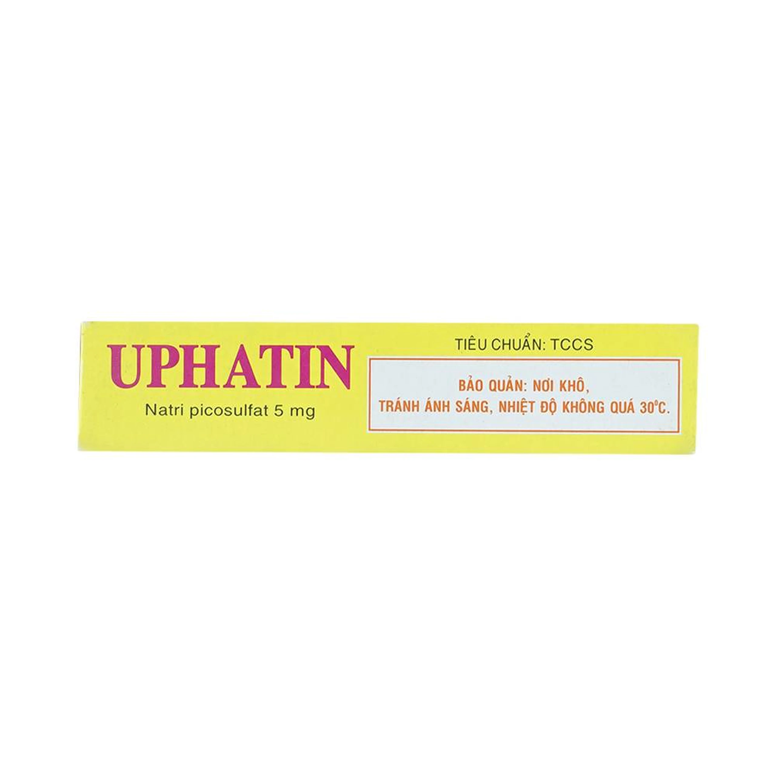 Viên ngậm Uphatin 5mg Uphace điều trị các triệu chứng táo bón (3 vỉ x 10 viên) 