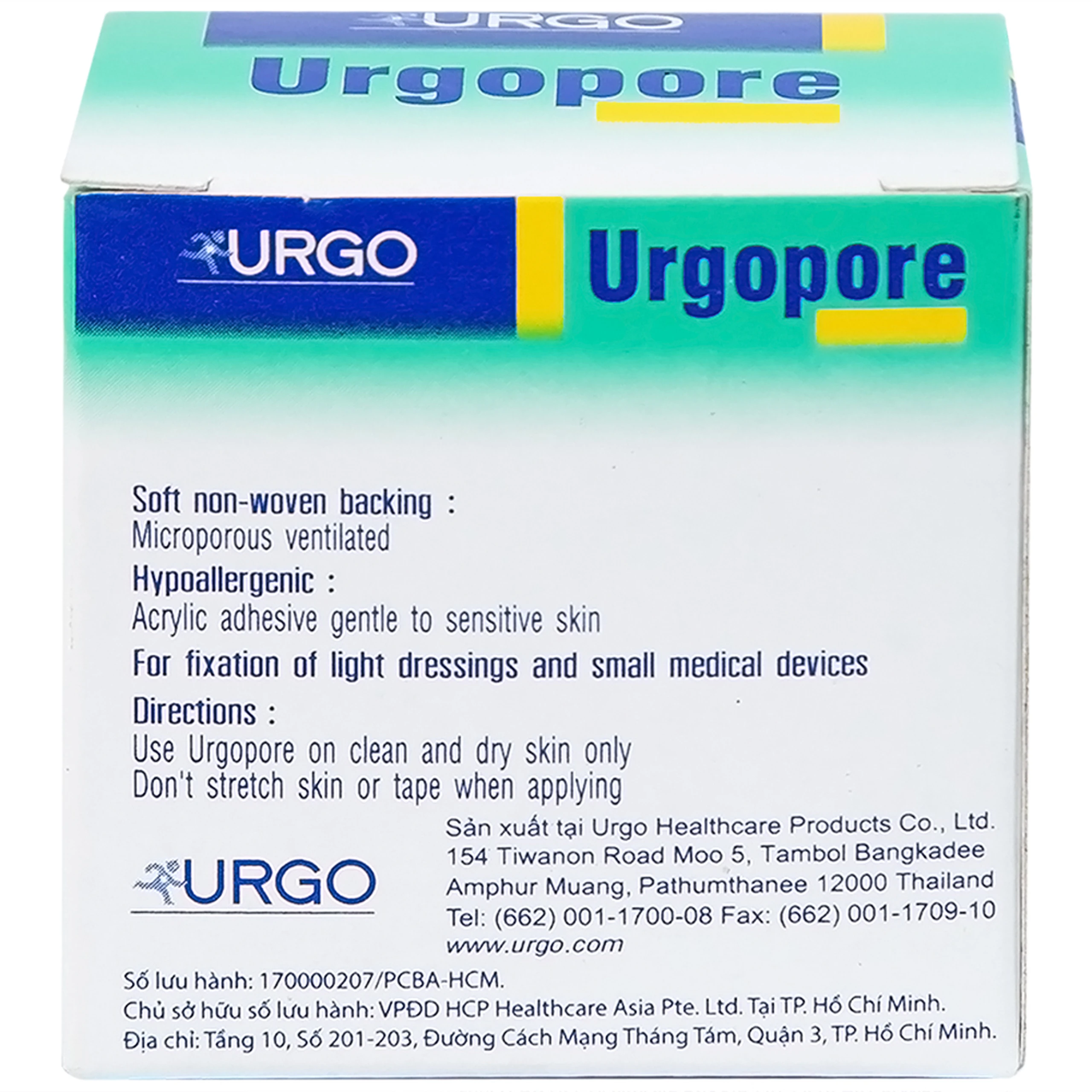 Băng keo giấy Urgopore 2.5cmx5m giúp cố định băng gạc và dụng cụ y tế