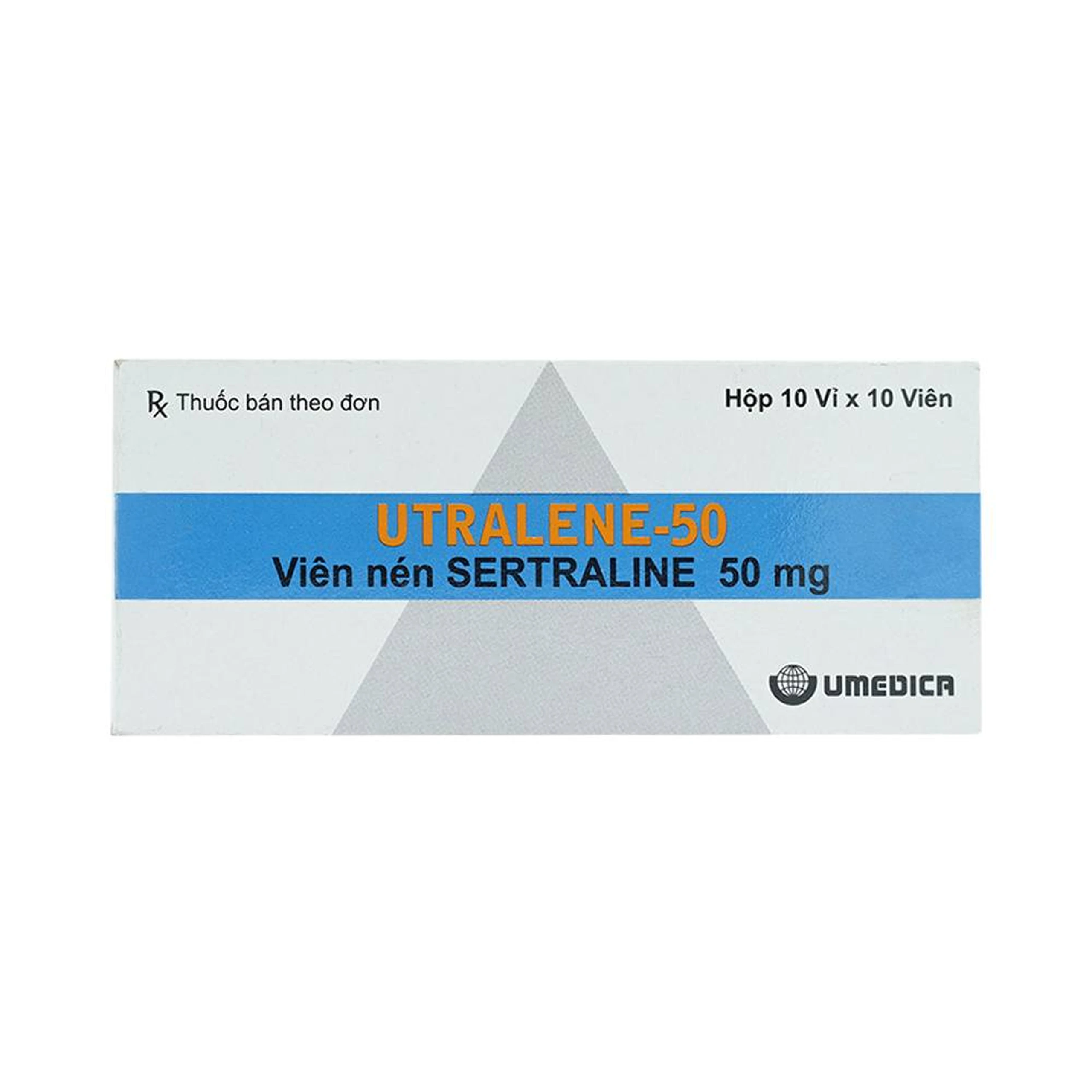 Thuốc Utralene-50 Umedica điều trị trầm cảm (10 vỉ x 10 viên)