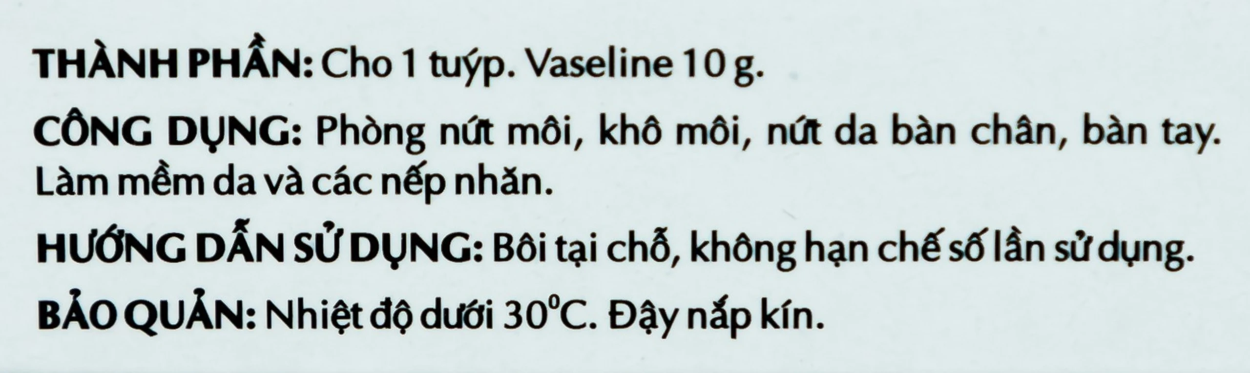 Kem dưỡng ẩm Vaseline Pure OPC (10g)