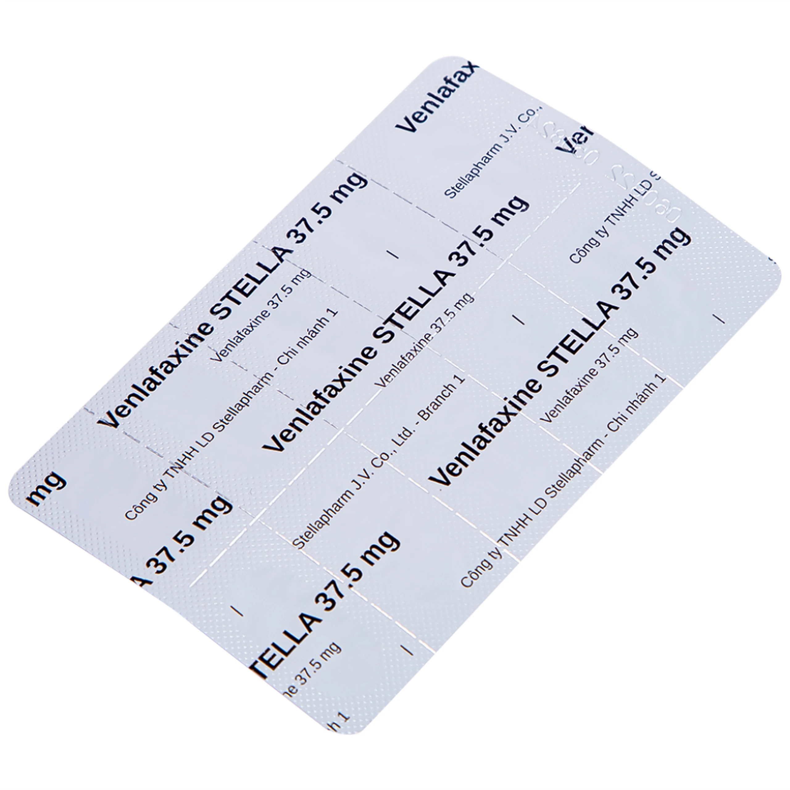 Thuốc Venlafaxine Stella 37.5mg điều trị các cơn trầm cảm nặng (6 vỉ x 10 viên)