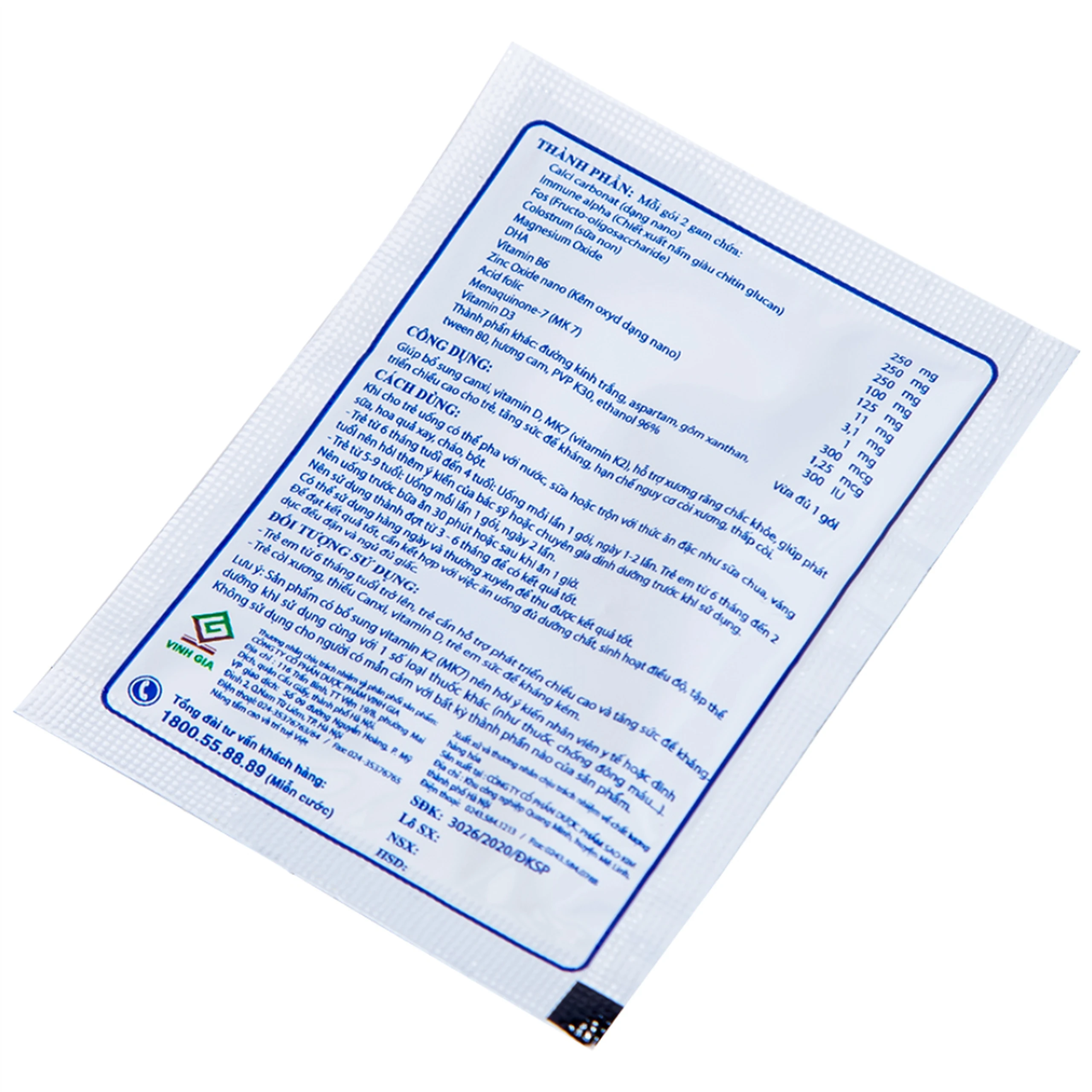 Cốm phát triển chiều cao cho trẻ Pre-Vipteen 2 (20 gói)