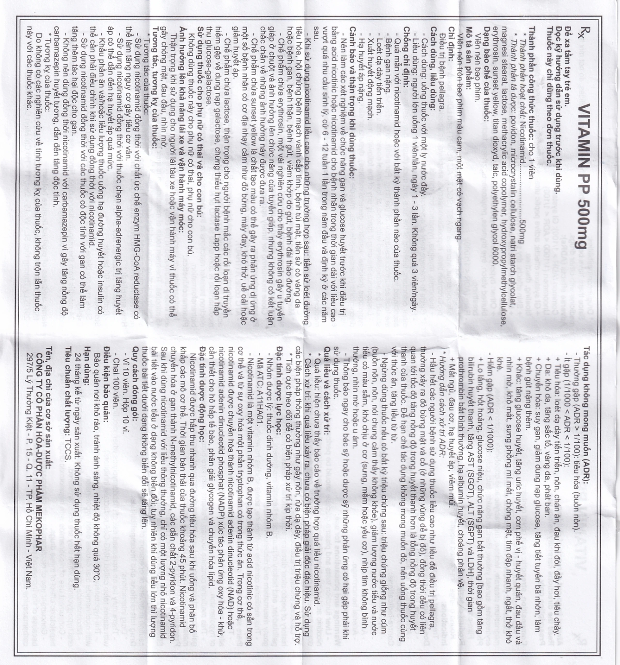 Thuốc Vitamin C MKP 500mg Mekophar phòng và điều trị bệnh Scorbut (20 vỉ x 10 viên)