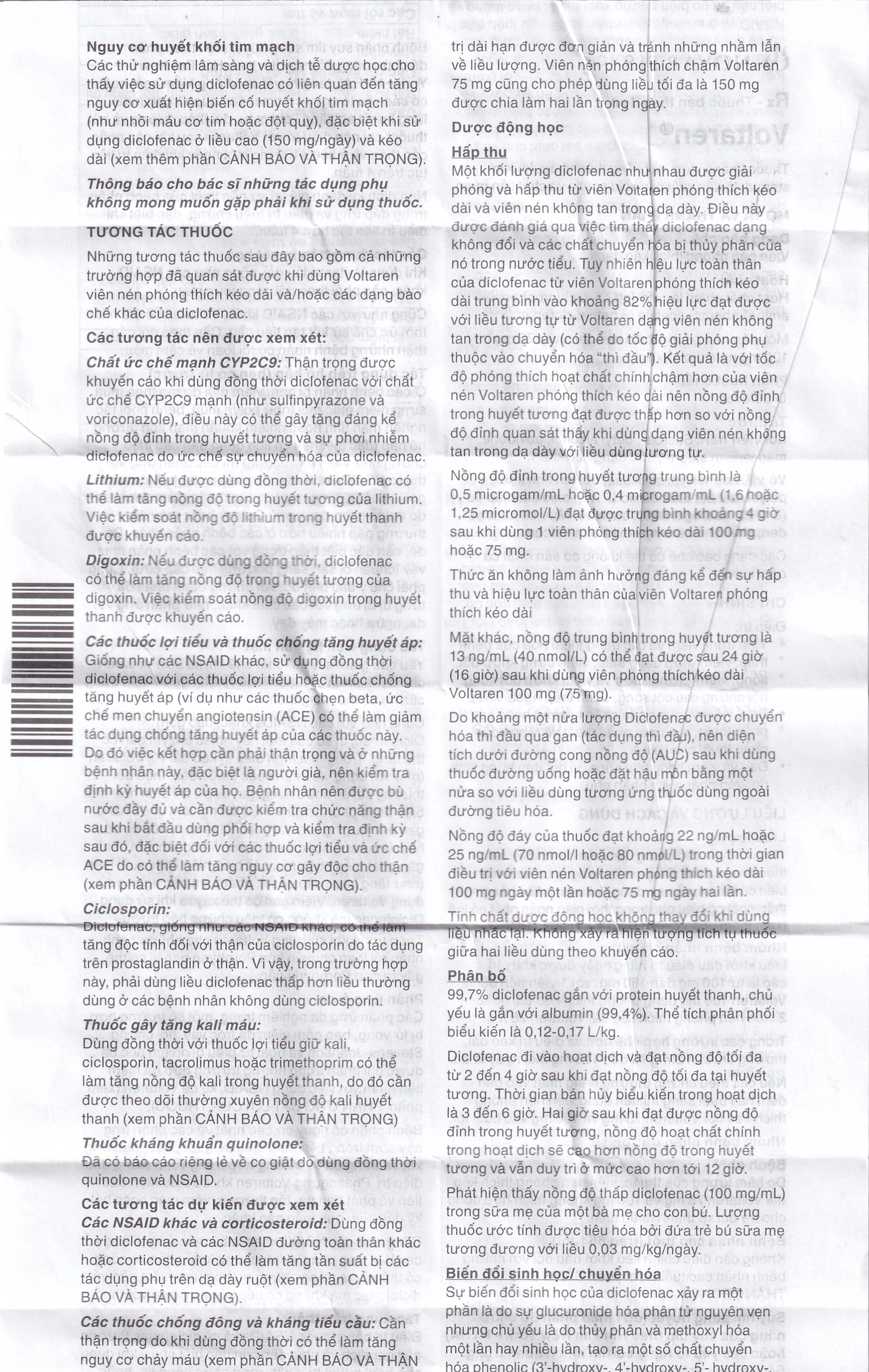 Thuốc Voltaren SR 75mg Novartis điều trị viêm và thoái hóa của bệnh thấp khớp (10 vỉ x 10 viên)