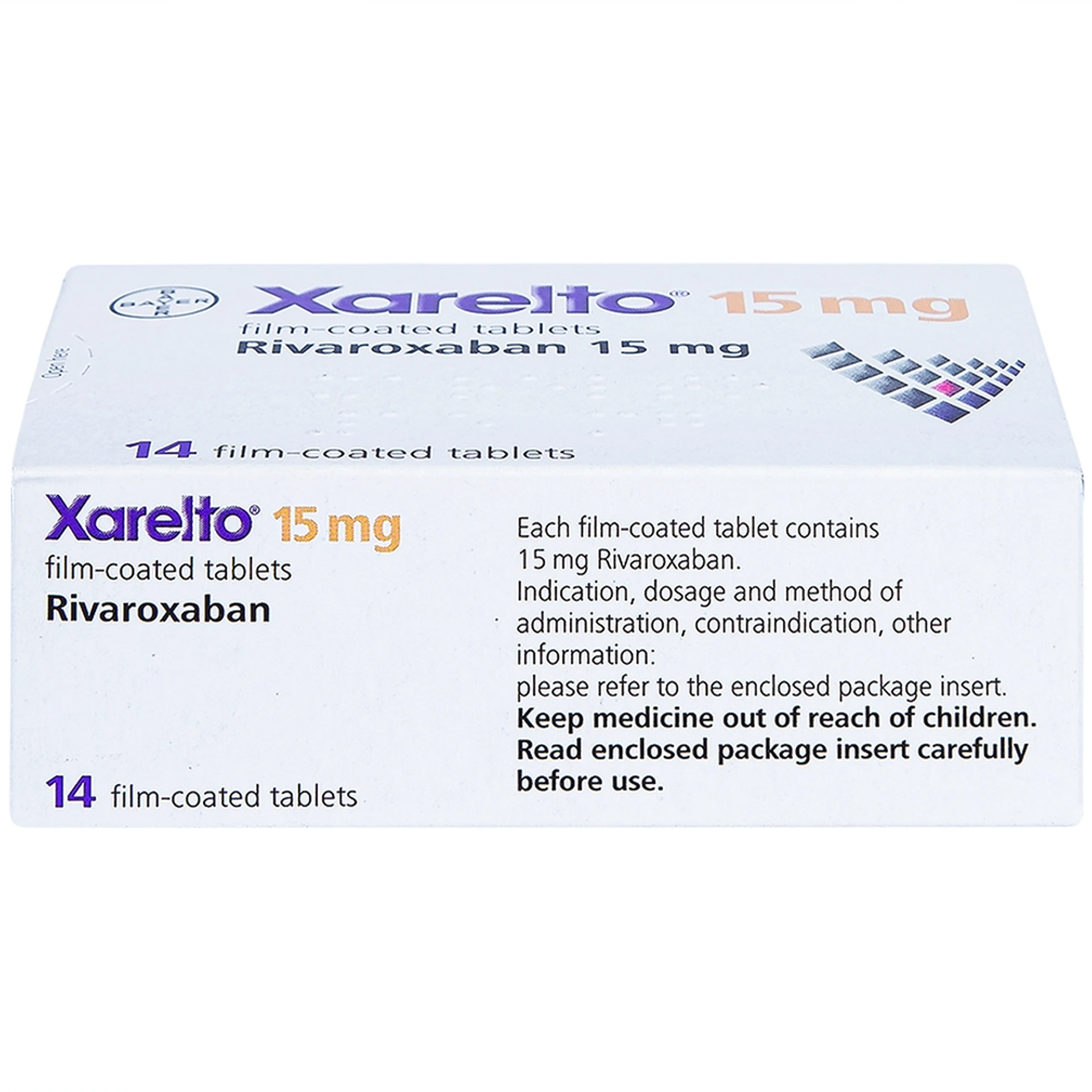 Thuốc Xarelto 15mg Bayer phòng ngừa thuyên tắc huyết khối tĩnh mạch (1 vỉ x 14 viên)