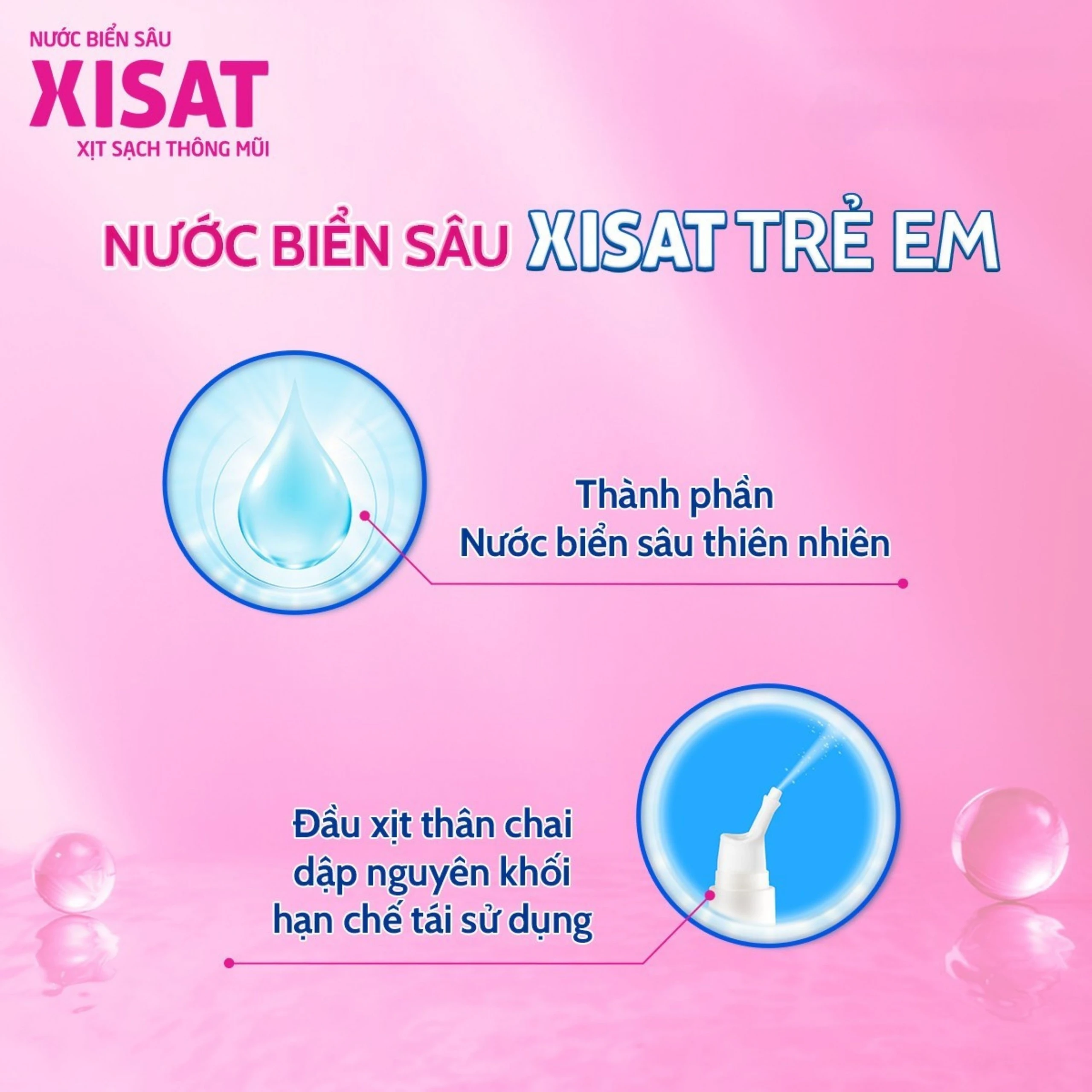 Xịt mũi Xisat trẻ em 75ml làm sạch thông mũi