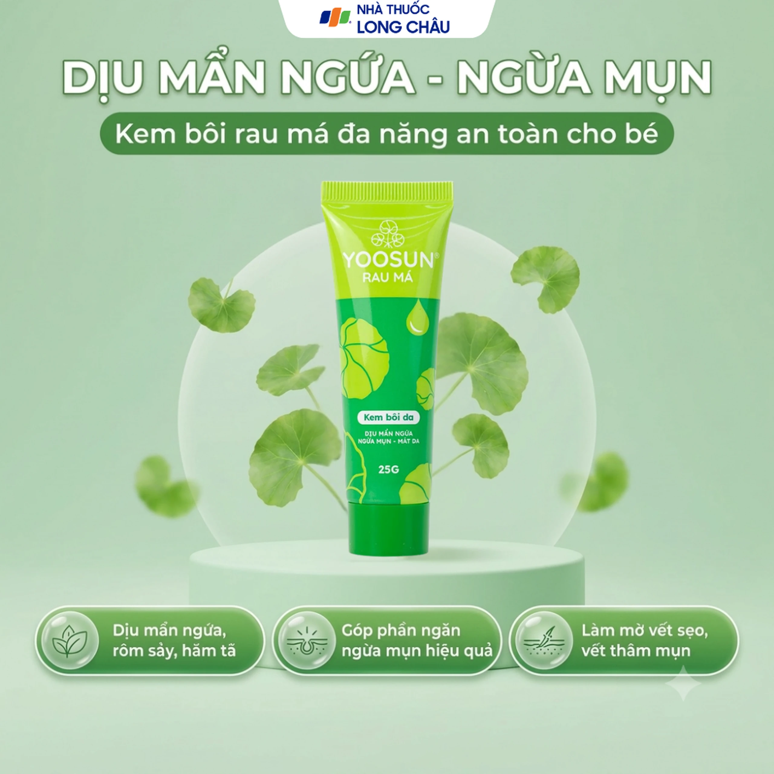 Kem bôi Yoosun Rau Má giúp dịu da, mẫn ngứa, ngừa mụn (25g) 2