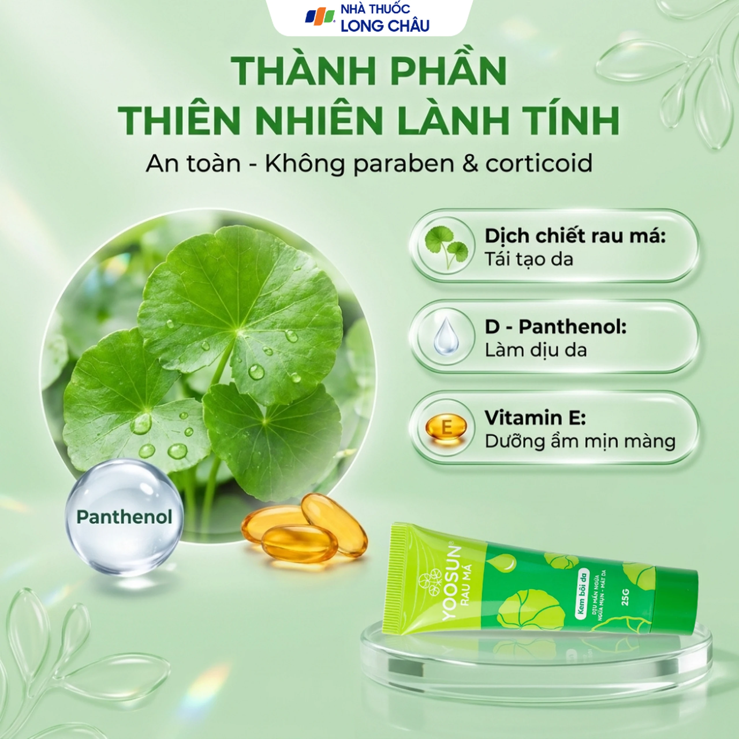 Kem bôi Yoosun Rau Má giúp dịu da, mẫn ngứa, ngừa mụn (25g) 3