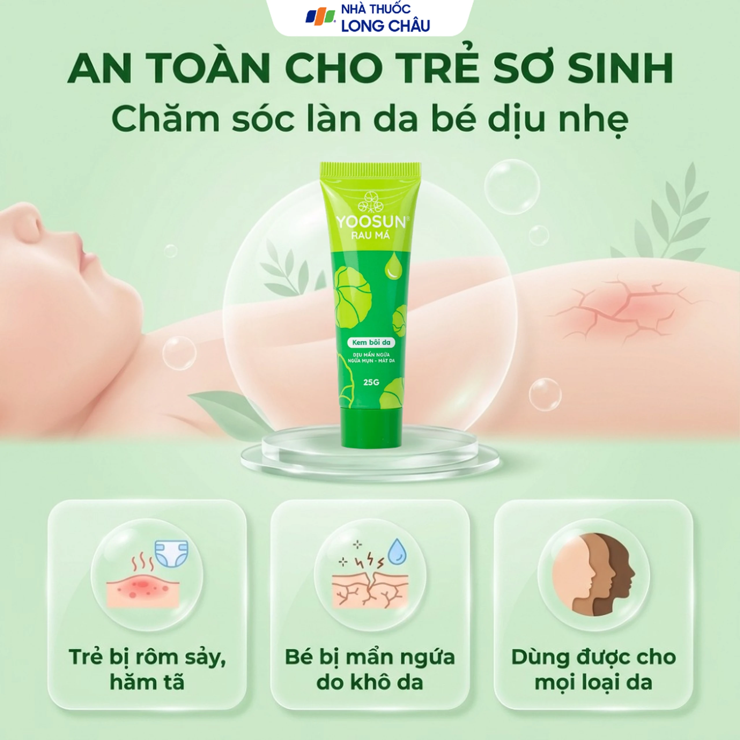Kem bôi Yoosun Rau Má giúp dịu da, mẫn ngứa, ngừa mụn (25g) 4