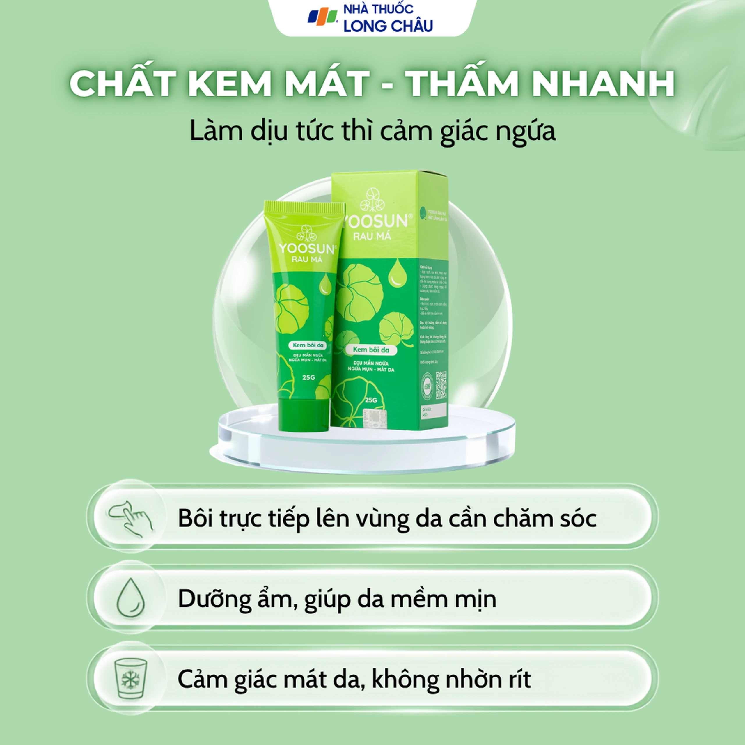 Kem bôi Yoosun Rau Má giúp dịu da, mẫn ngứa, ngừa mụn (25g) 5