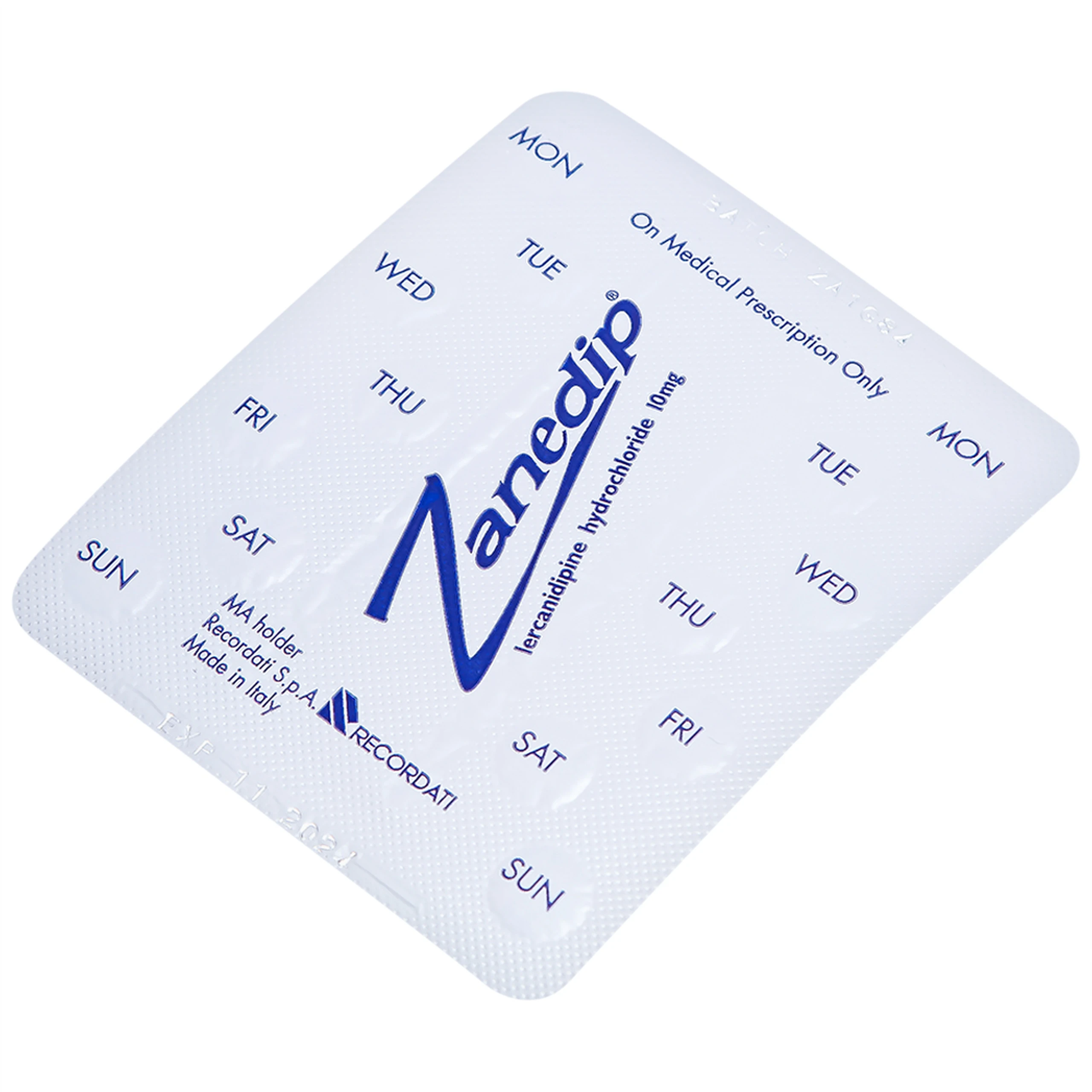 Thuốc Zanedip 10mg Recordati điều trị tăng huyết áp vô căn (2 vỉ x 14 viên)