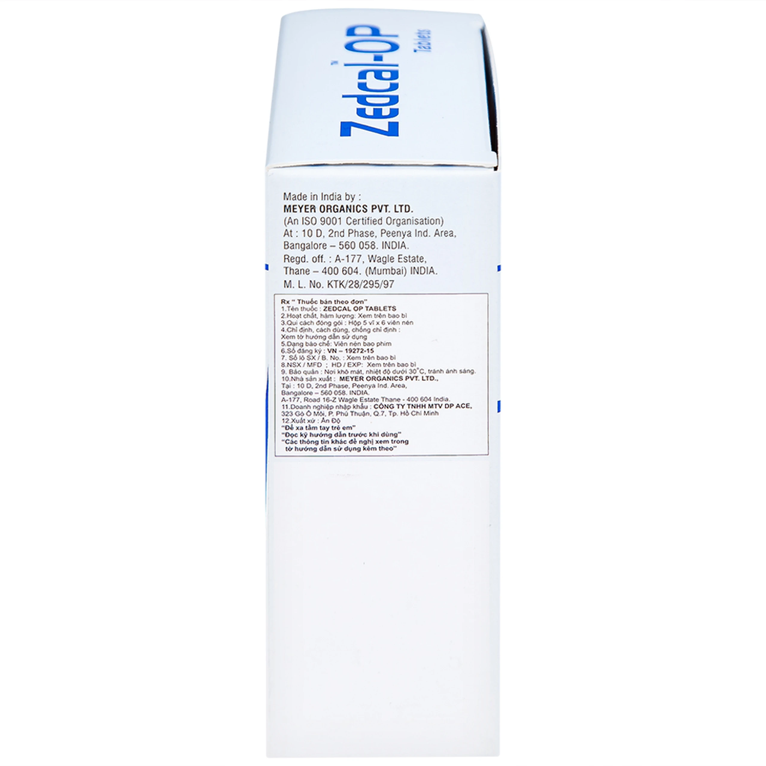 Thuốc Zedcal-OP Meyer điều trị loãng xương (5 vỉ x 6 viên)