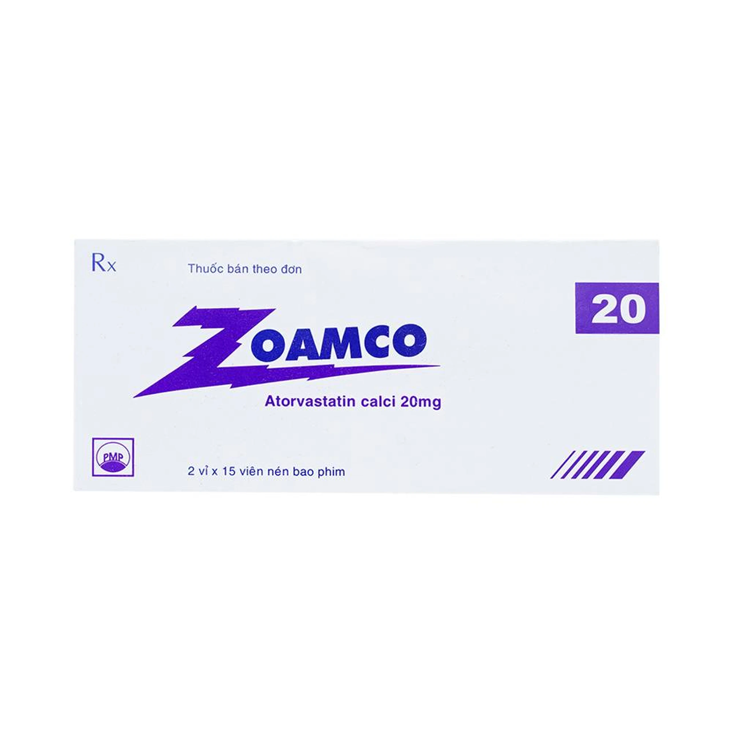 Thuốc Zoamco 20 Pymepharco điều trị rối loạn lipid máu (2 vỉ x 15 viên)