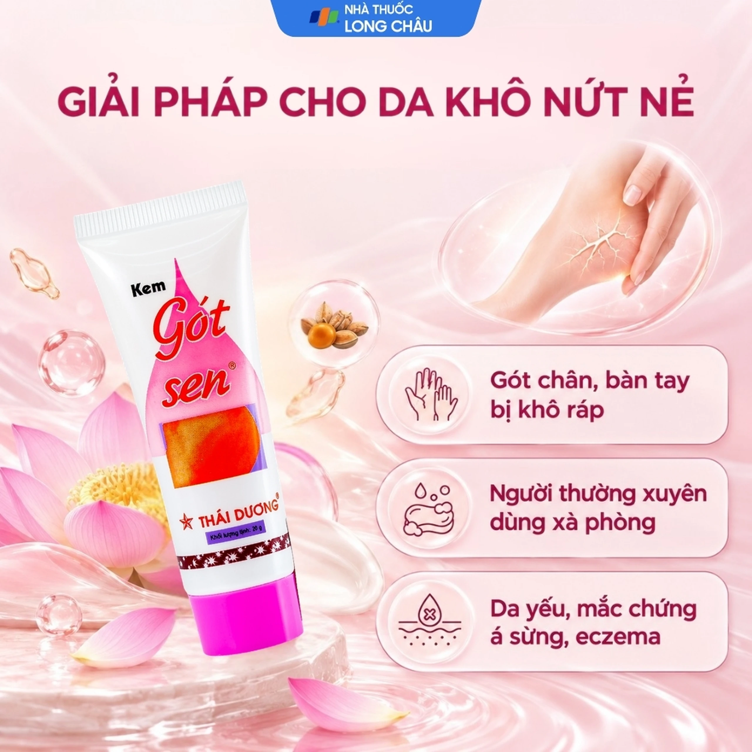Kem bôi giảm nứt gót chân gót sen Thái Dương, dưỡng ẩm, mềm da 20g 4