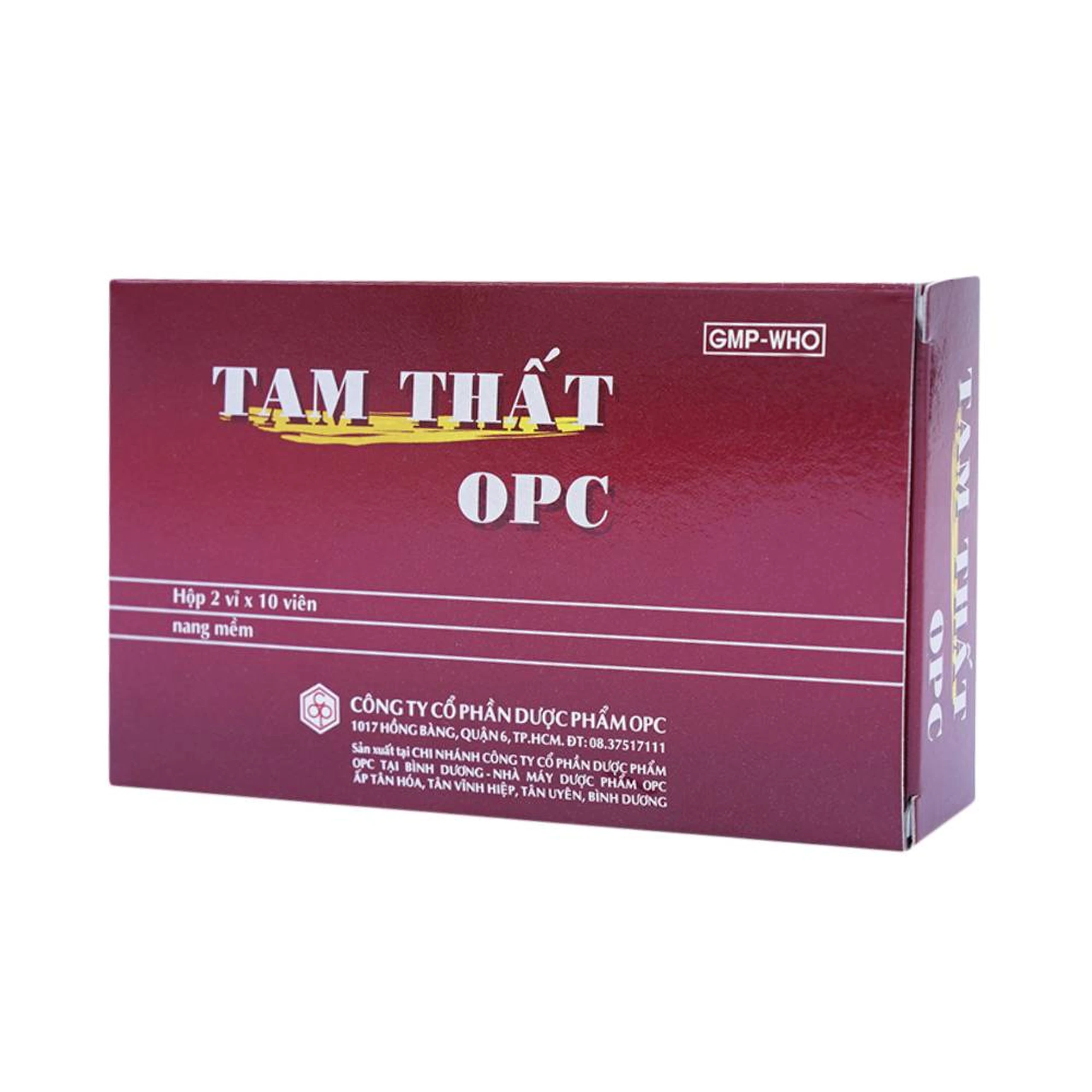 Thuốc Tam Thất OPC điều trị các chứng xuất huyết (2 vỉ x 10 viên)
