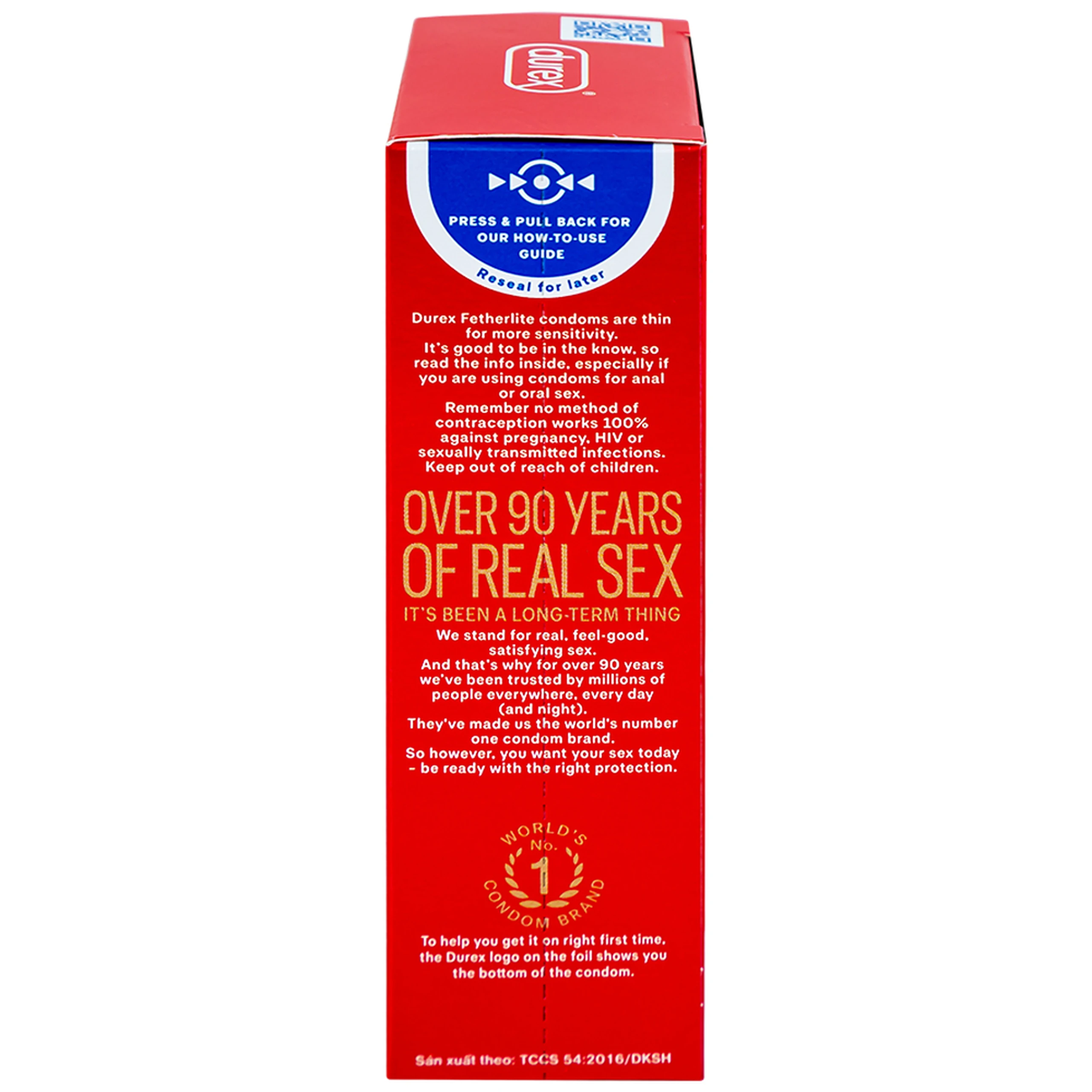 Bao cao su Durex Fetherlite vừa vặn, độ bảo vệ cao (12 cái)