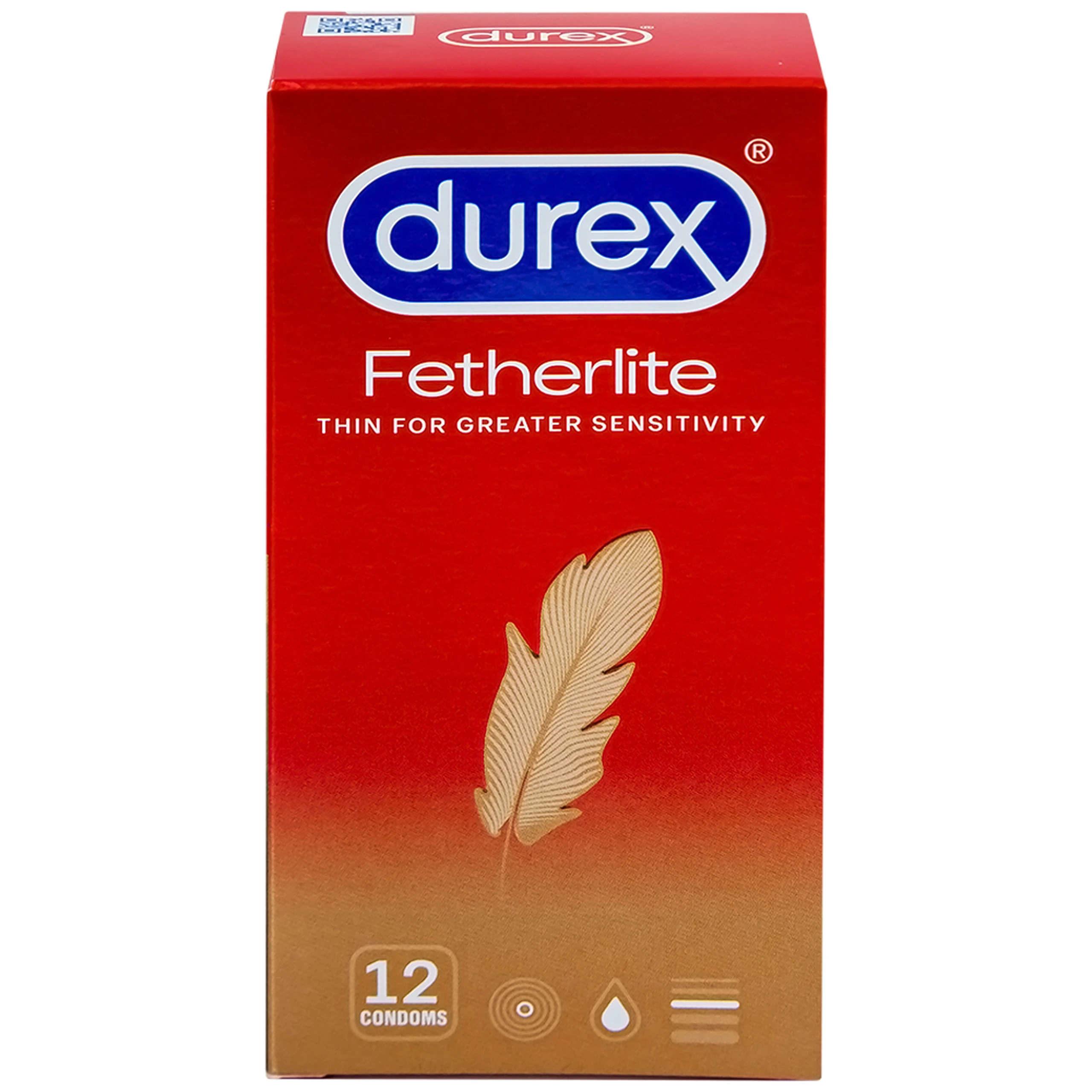 Bao cao su Durex Fetherlite vừa vặn, độ bảo vệ cao (12 cái)