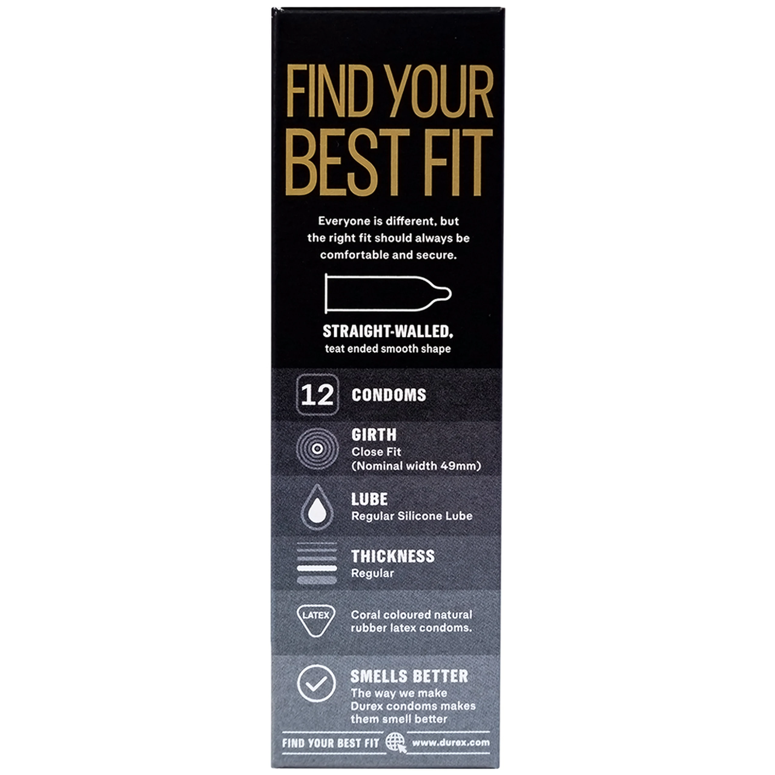 Bao cao su Durex Kingtex ôm sát, vừa vặn (49mm - 12 cái)