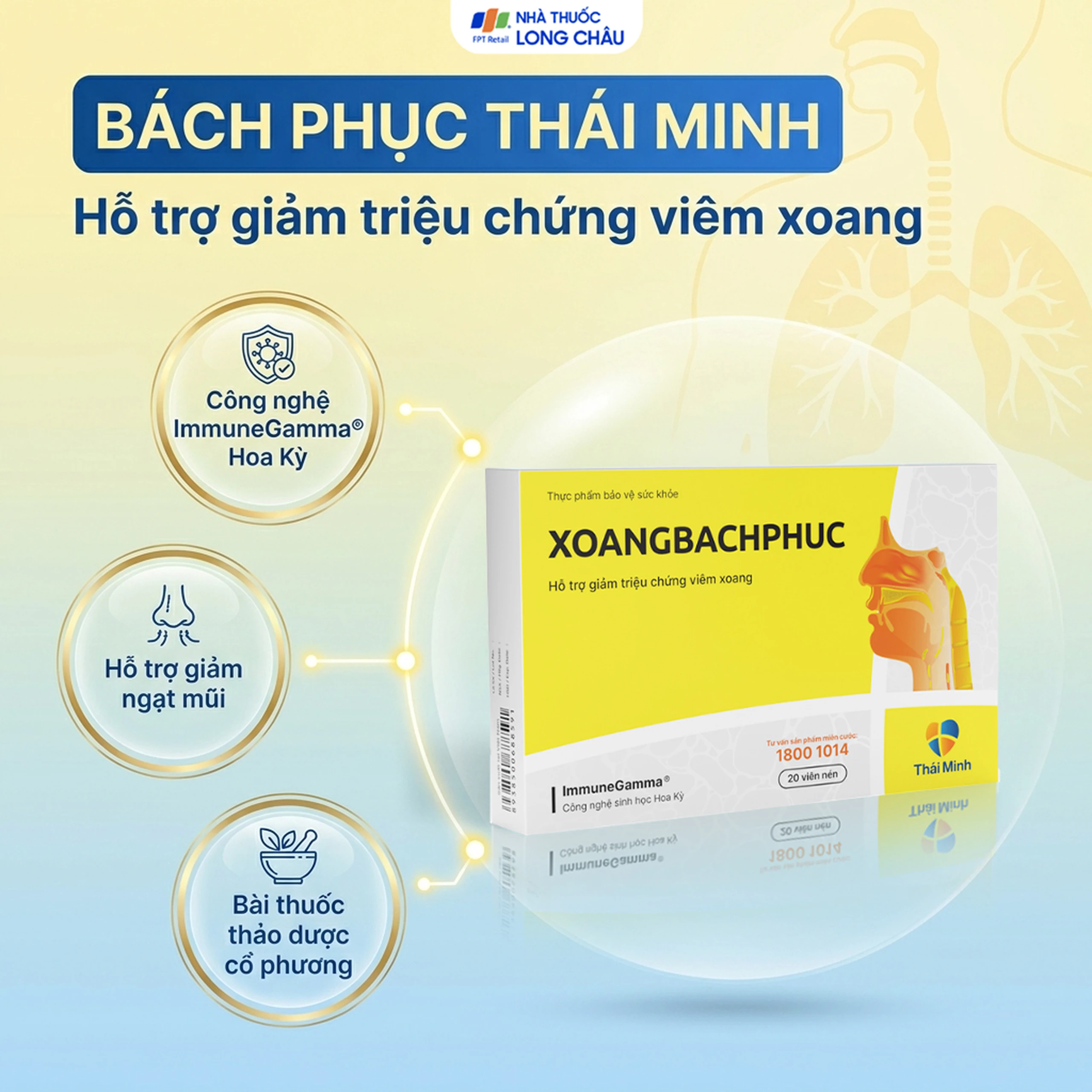 Viên uống hỗ trợ triệu chứng viêm Xoang Bách Phuc (2 vỉ x 10 viên) 2