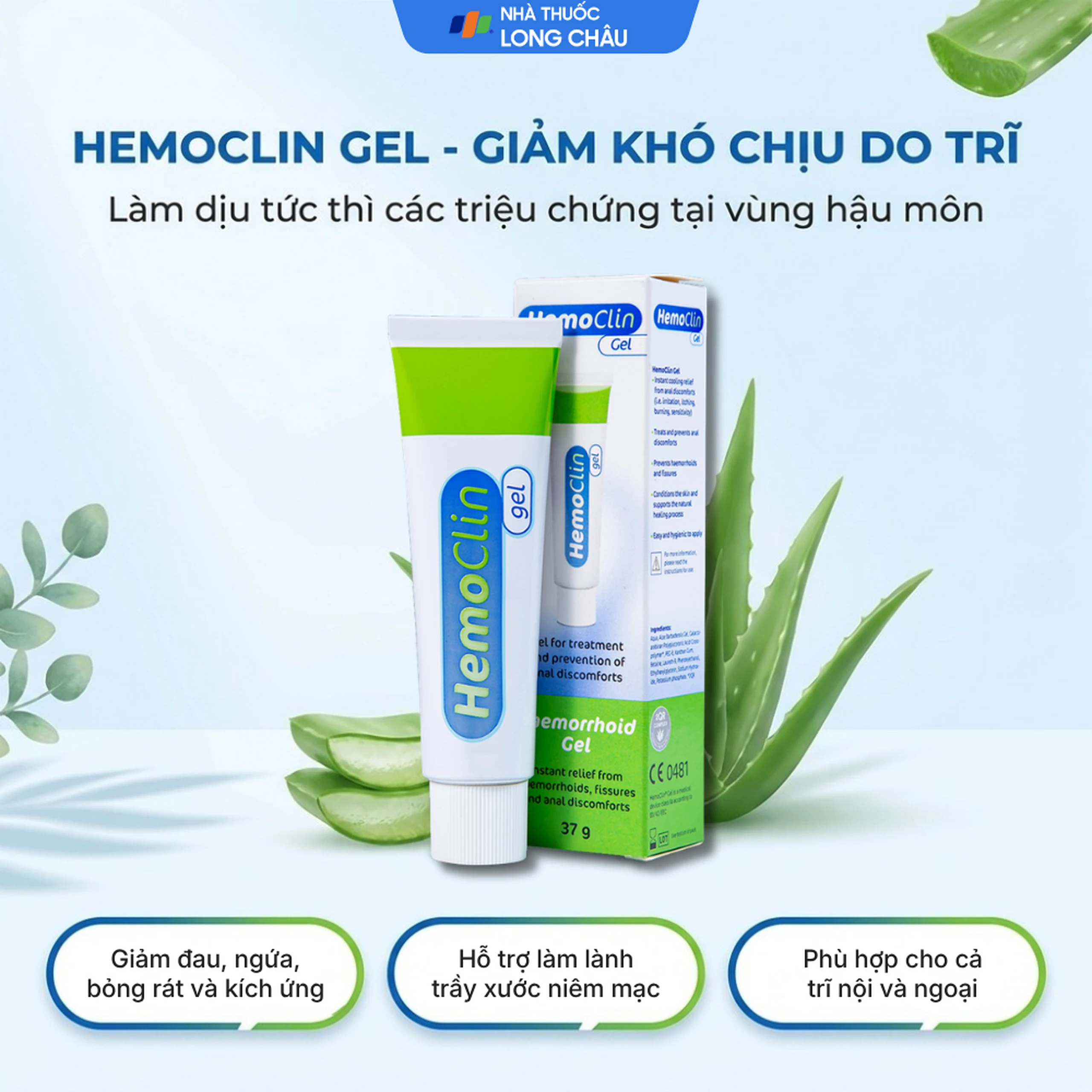 Kem bôi trĩ Hemoclin 37g phòng ngừa bệnh trĩ và nứt hậu môn 2