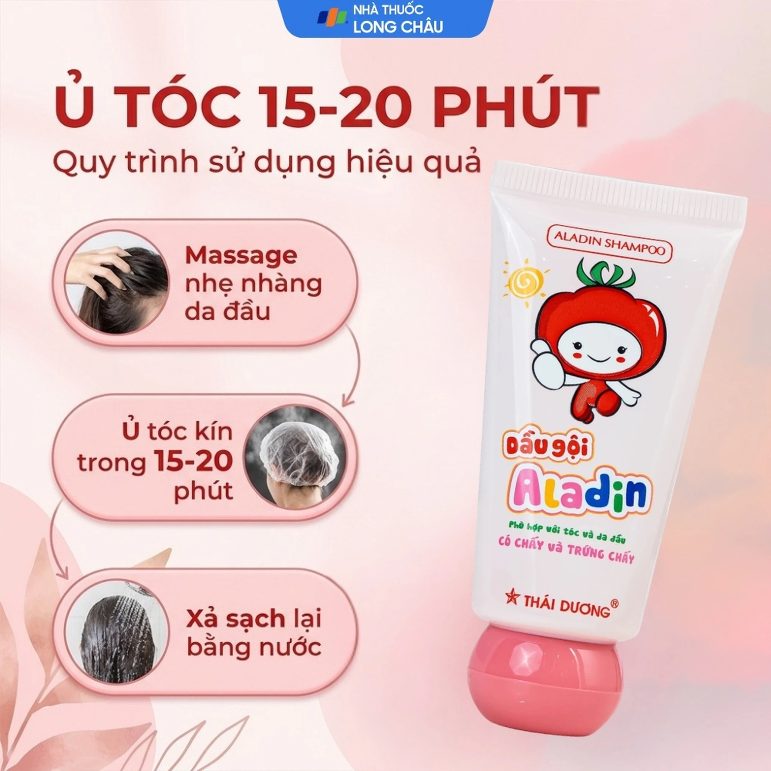Dầu gội sạch chấy Aladin Thái Dương 30g 4