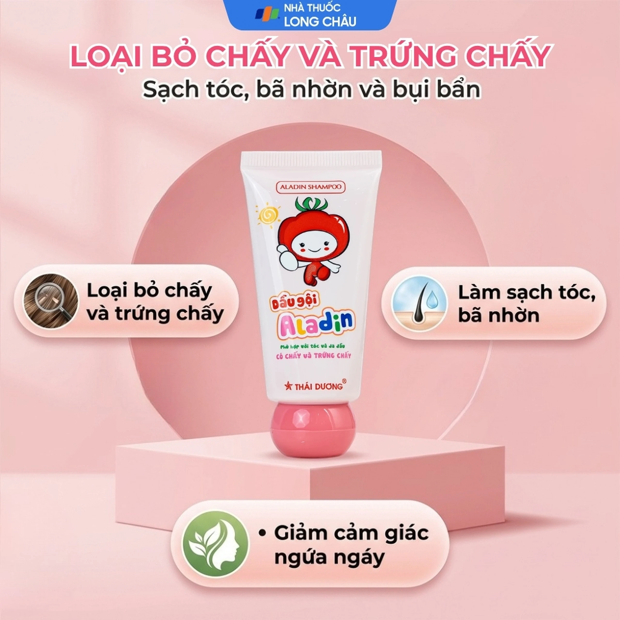 Dầu gội sạch chấy Aladin Thái Dương 30g 2