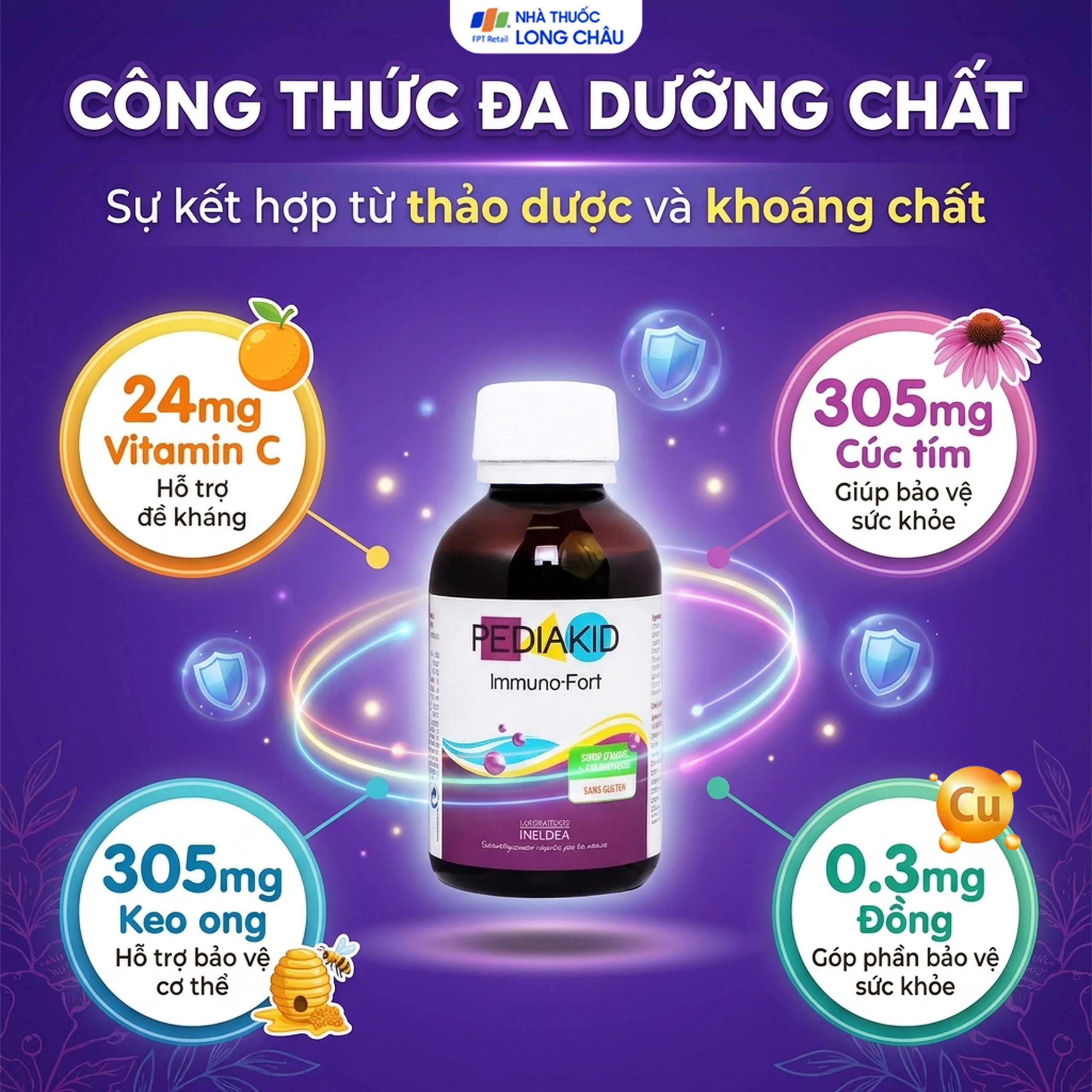 Siro hỗ trợ sức đề kháng Pediakid Immuno-Fort (125ml) 3