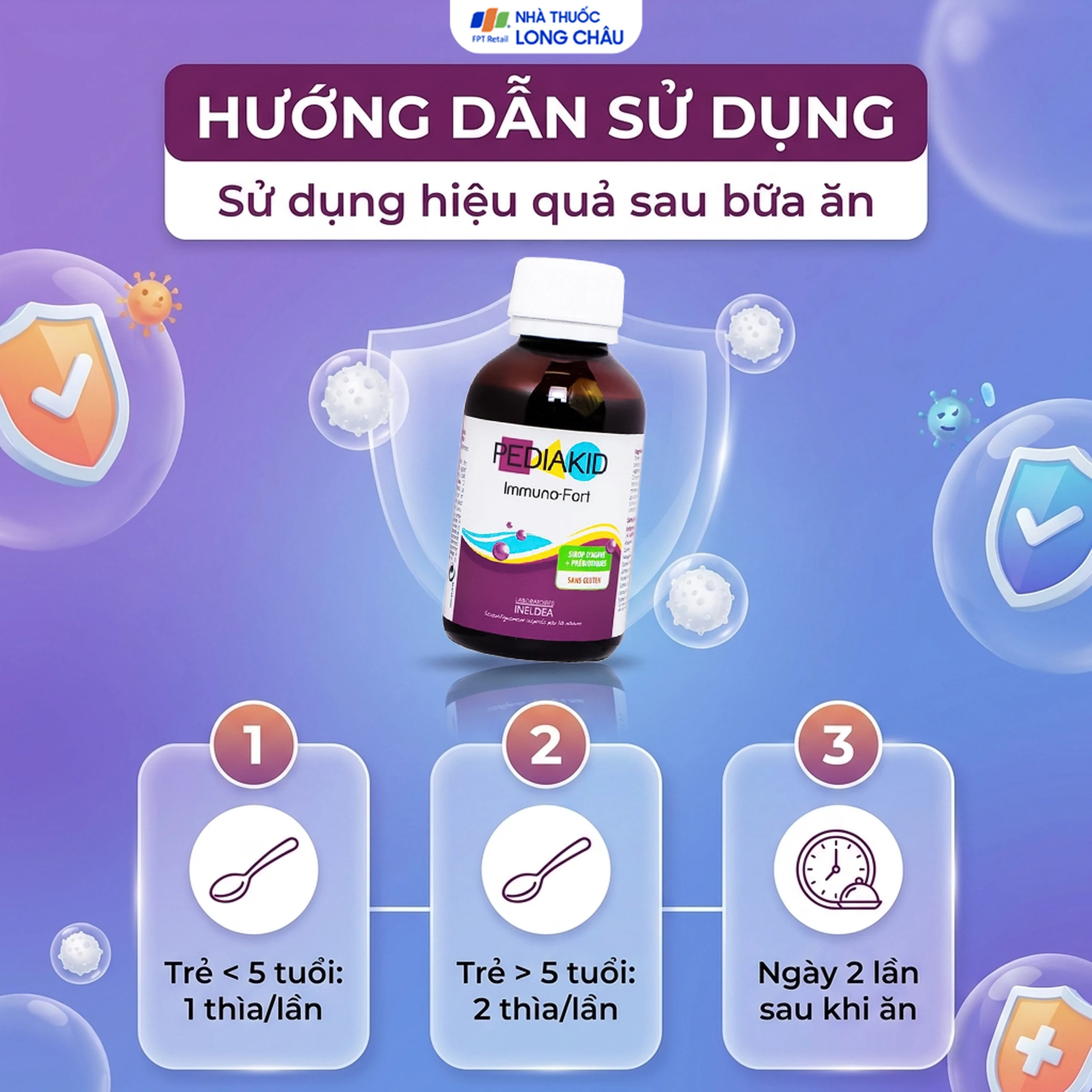 Siro hỗ trợ sức đề kháng Pediakid Immuno-Fort (125ml) 5