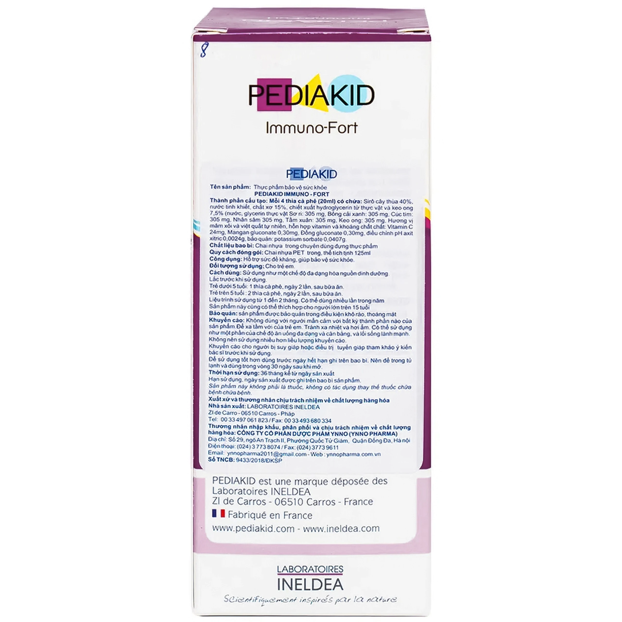 Siro hỗ trợ sức đề kháng Pediakid Immuno-Fort (125ml)