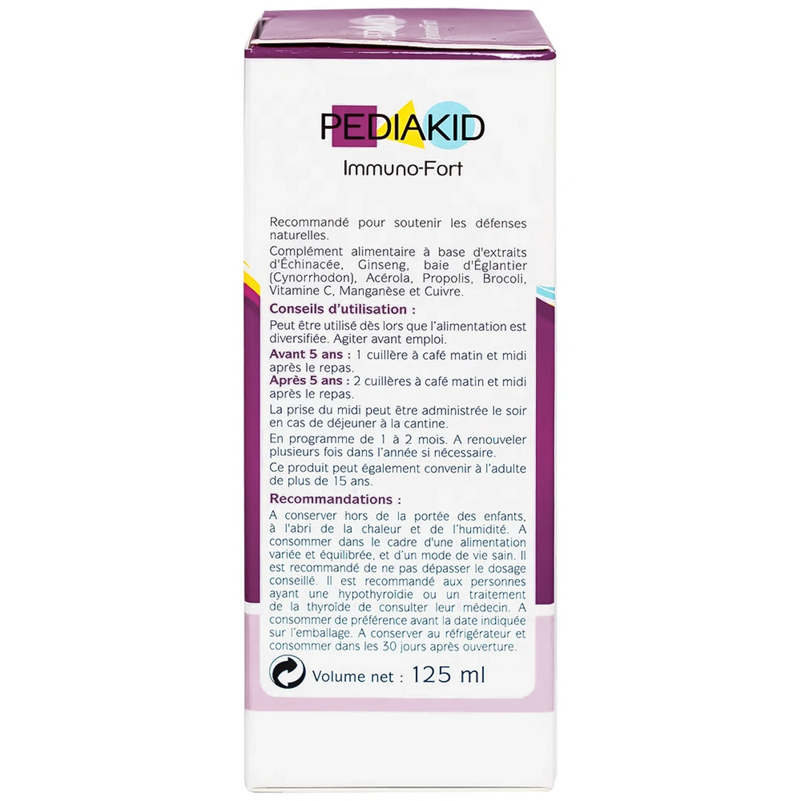 Siro hỗ trợ sức đề kháng Pediakid Immuno-Fort (125ml)