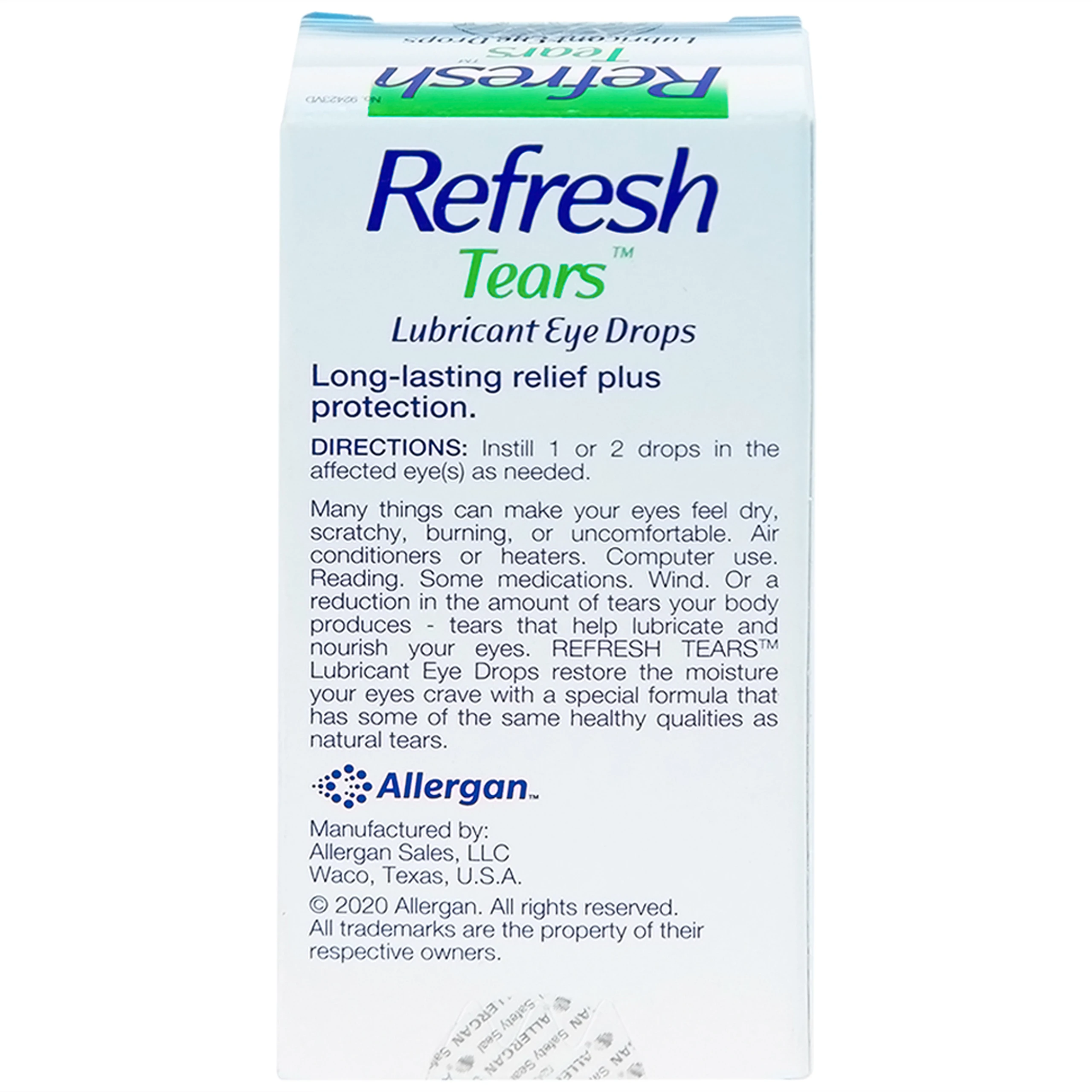 Thuốc nhỏ mắt Refresh Tears Allergan giảm khô mắt, mắt đỏ (15ml)