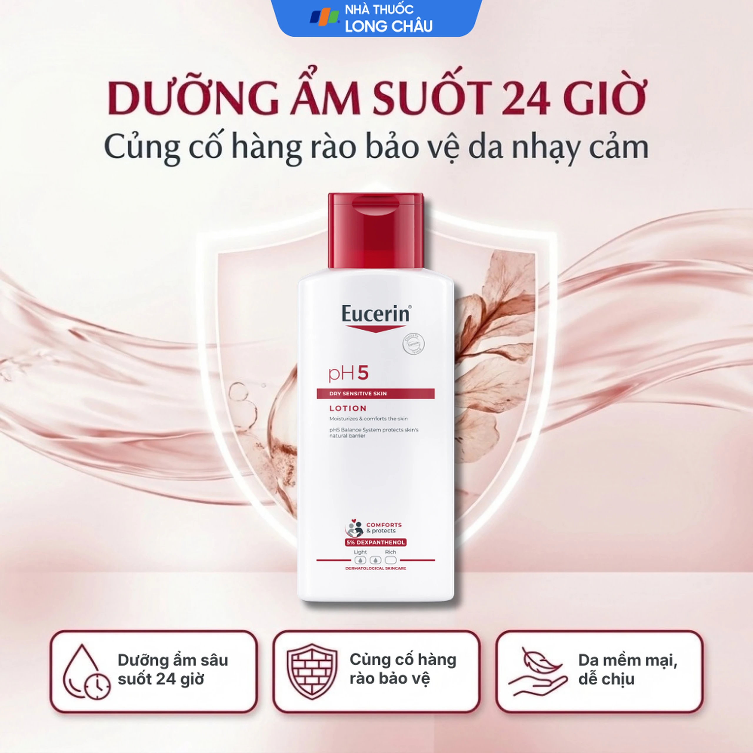 Sữa dưỡng thể cho da nhạy cảm Eucerin Ph5 Lotion 250ml 2