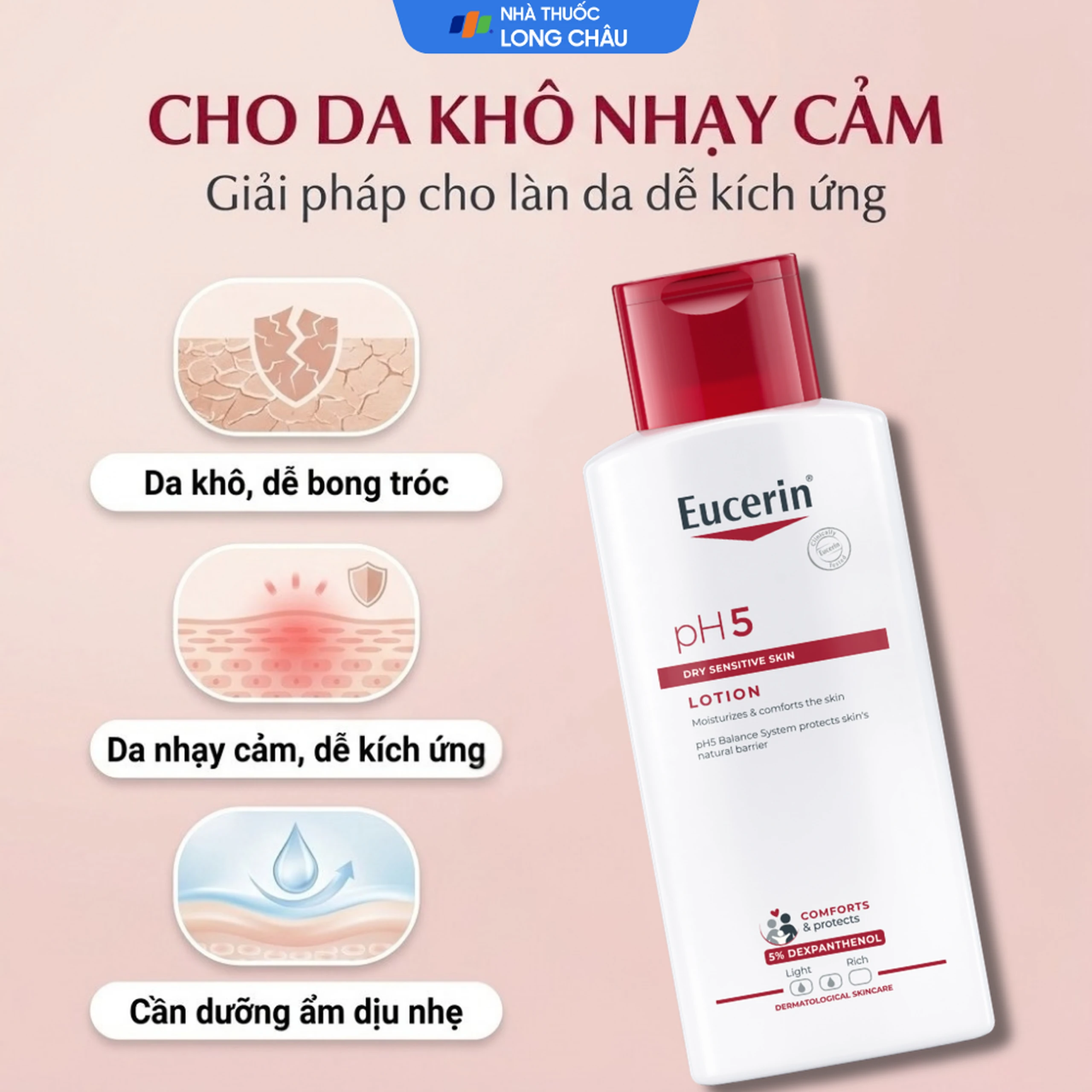 Sữa dưỡng thể cho da nhạy cảm Eucerin Ph5 Lotion 250ml 4
