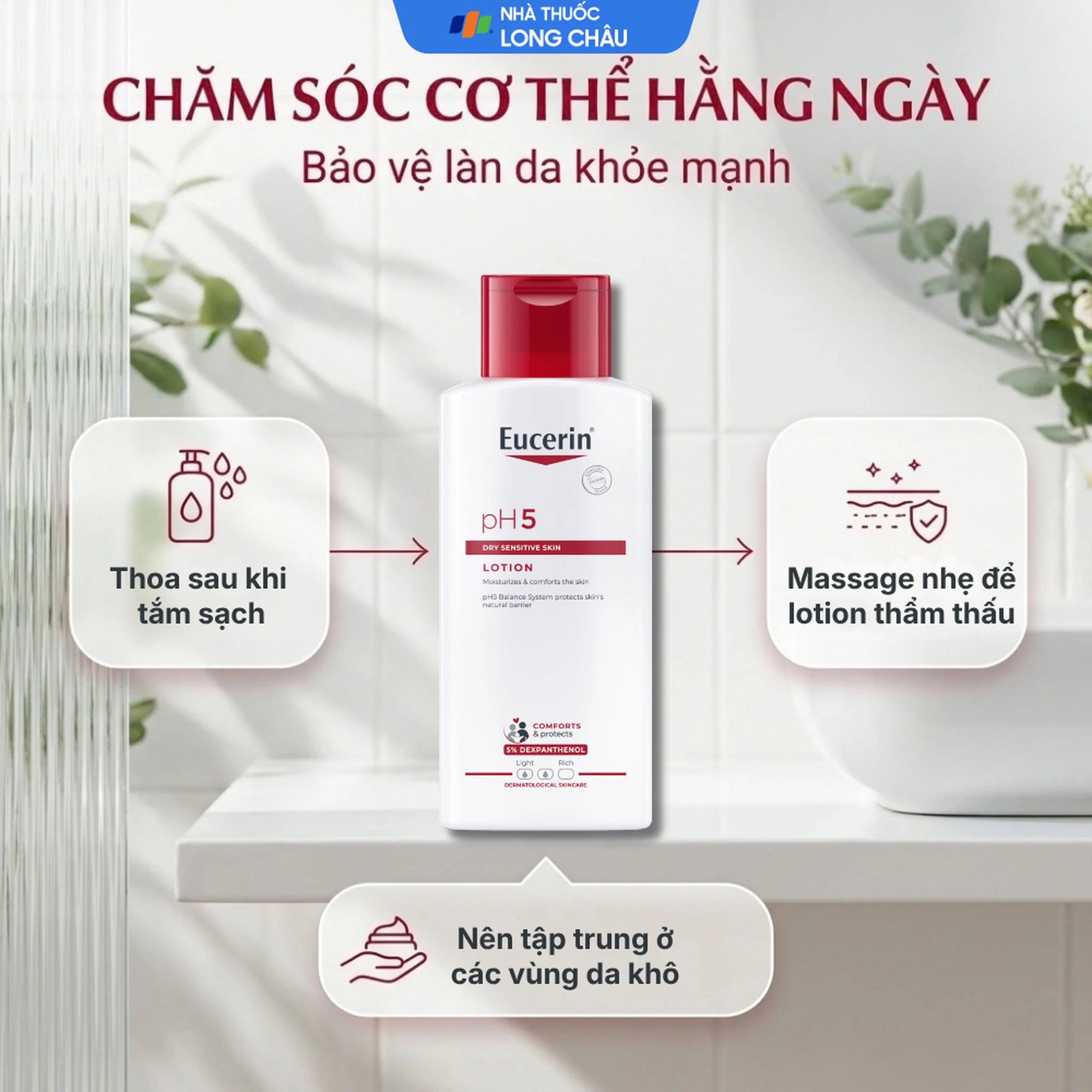 Sữa dưỡng thể cho da nhạy cảm Eucerin Ph5 Lotion 250ml 5