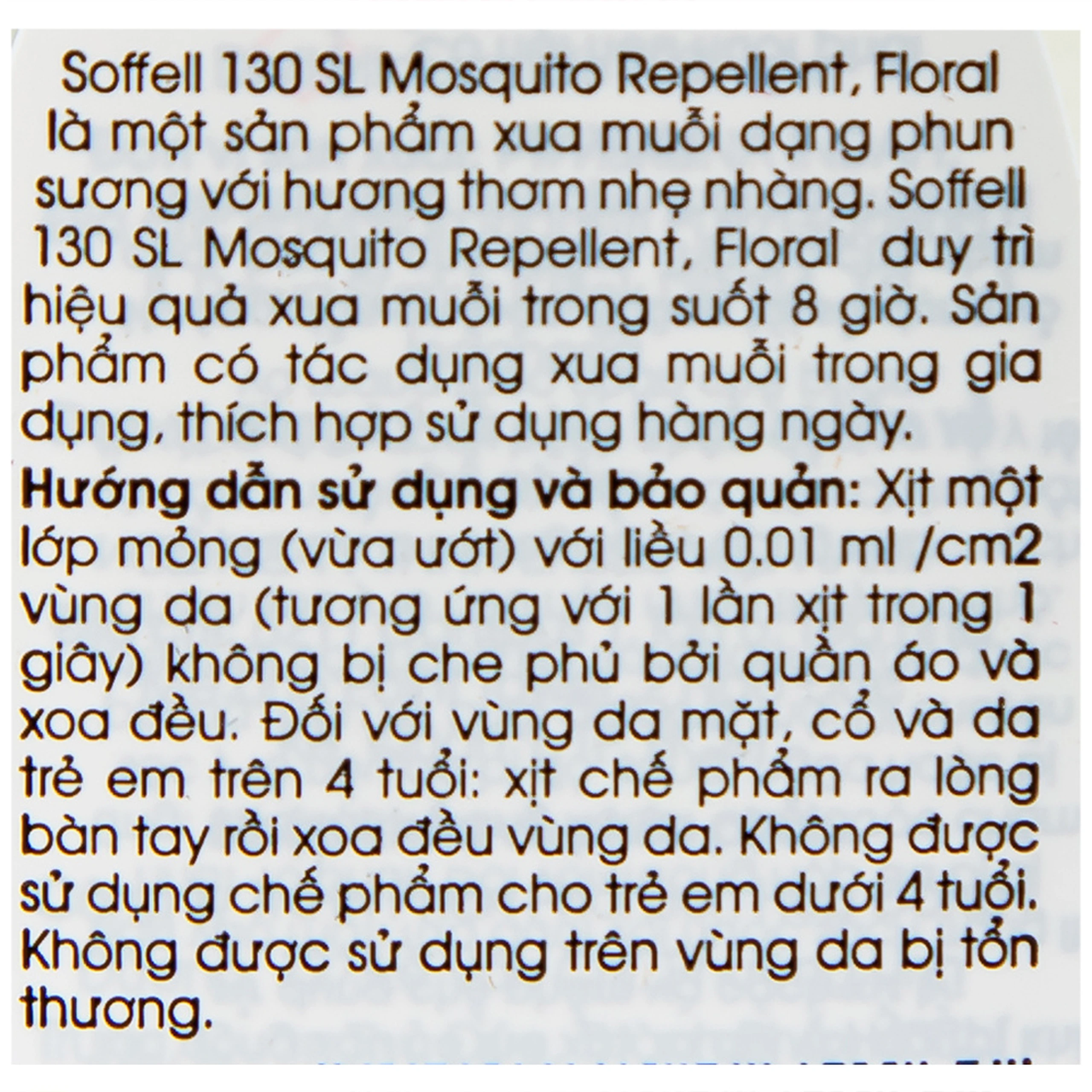 Xịt xua muỗi Soffell hương hoa giúp chống muỗi trong suốt 8 giờ (30ml)