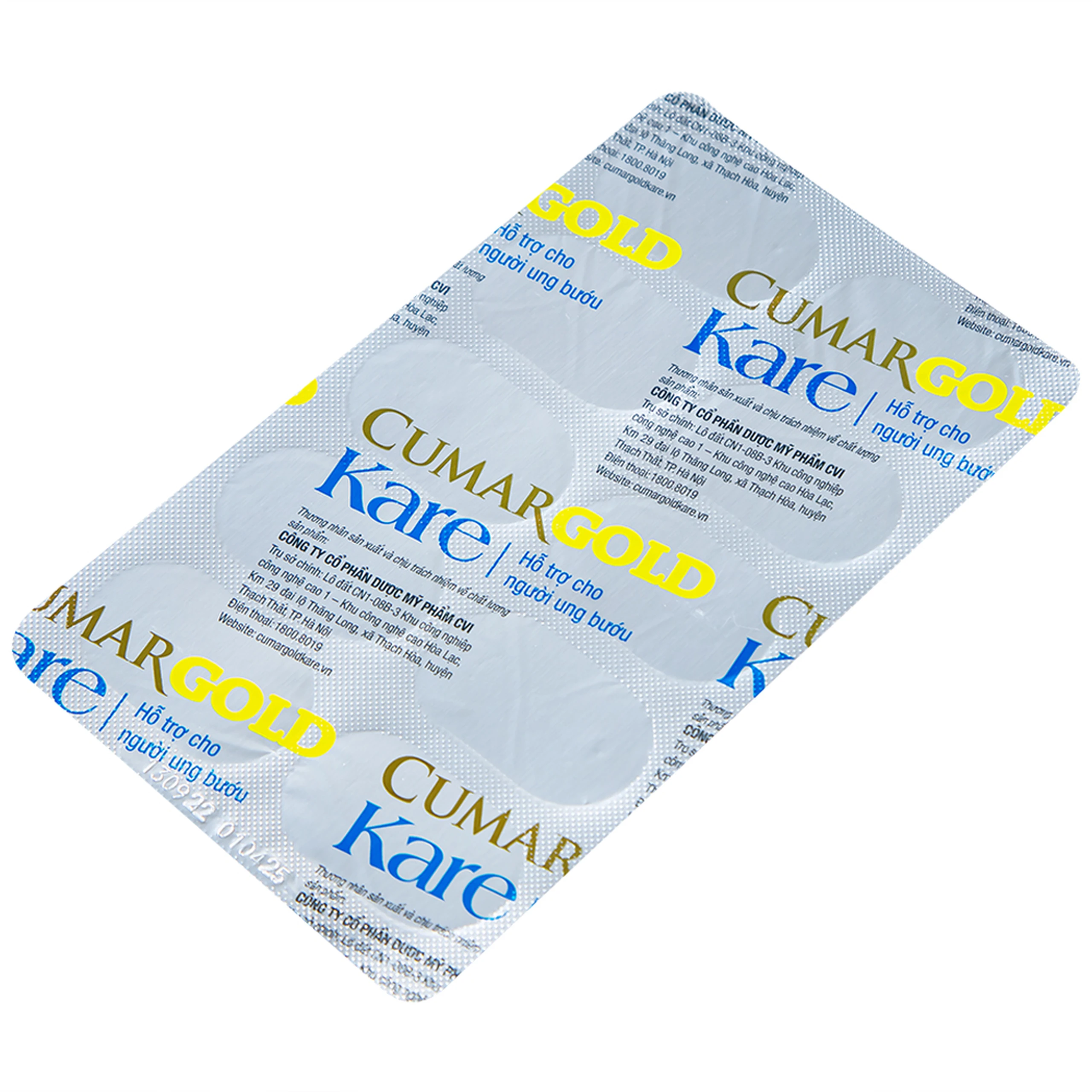 Viên hỗ trợ giảm nguy cơ mắc ung bướu CumarGold Kare CVI (3 vỉ x 10 viên)