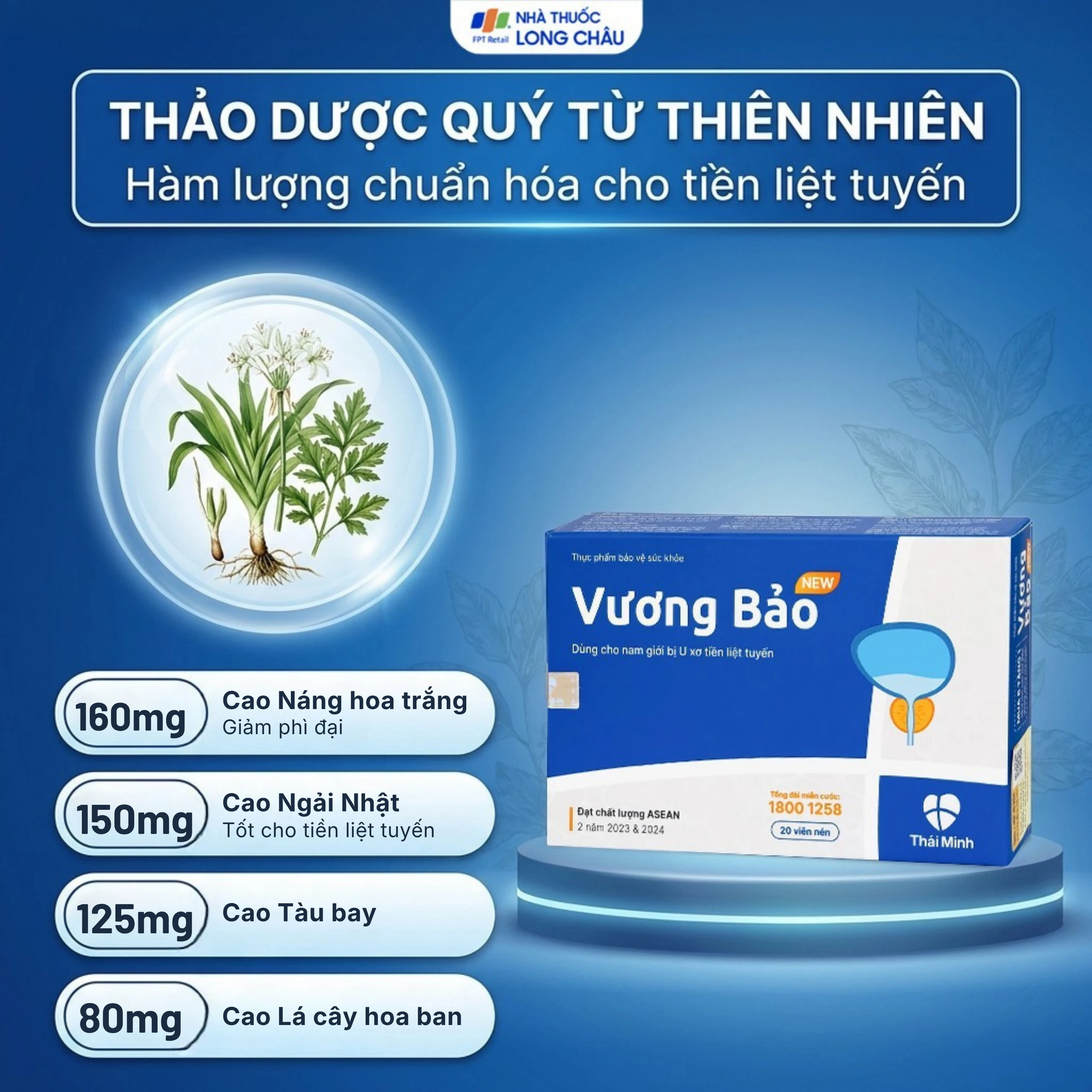 Viên uống giảm u xơ tiền liệt tuyến Vương Bảo (2 vỉ x 10 viên) 3