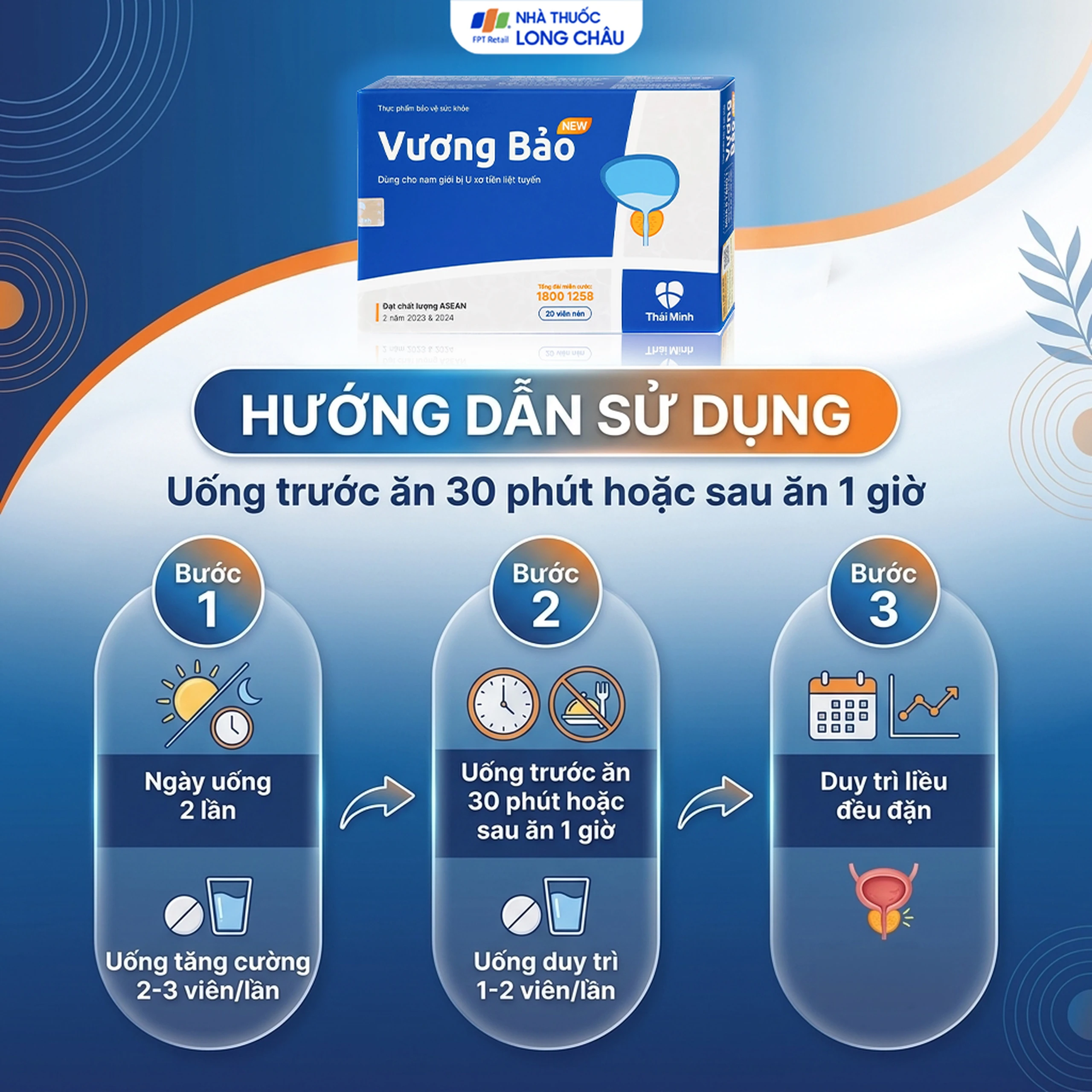 Viên uống giảm u xơ tiền liệt tuyến Vương Bảo (2 vỉ x 10 viên) 5